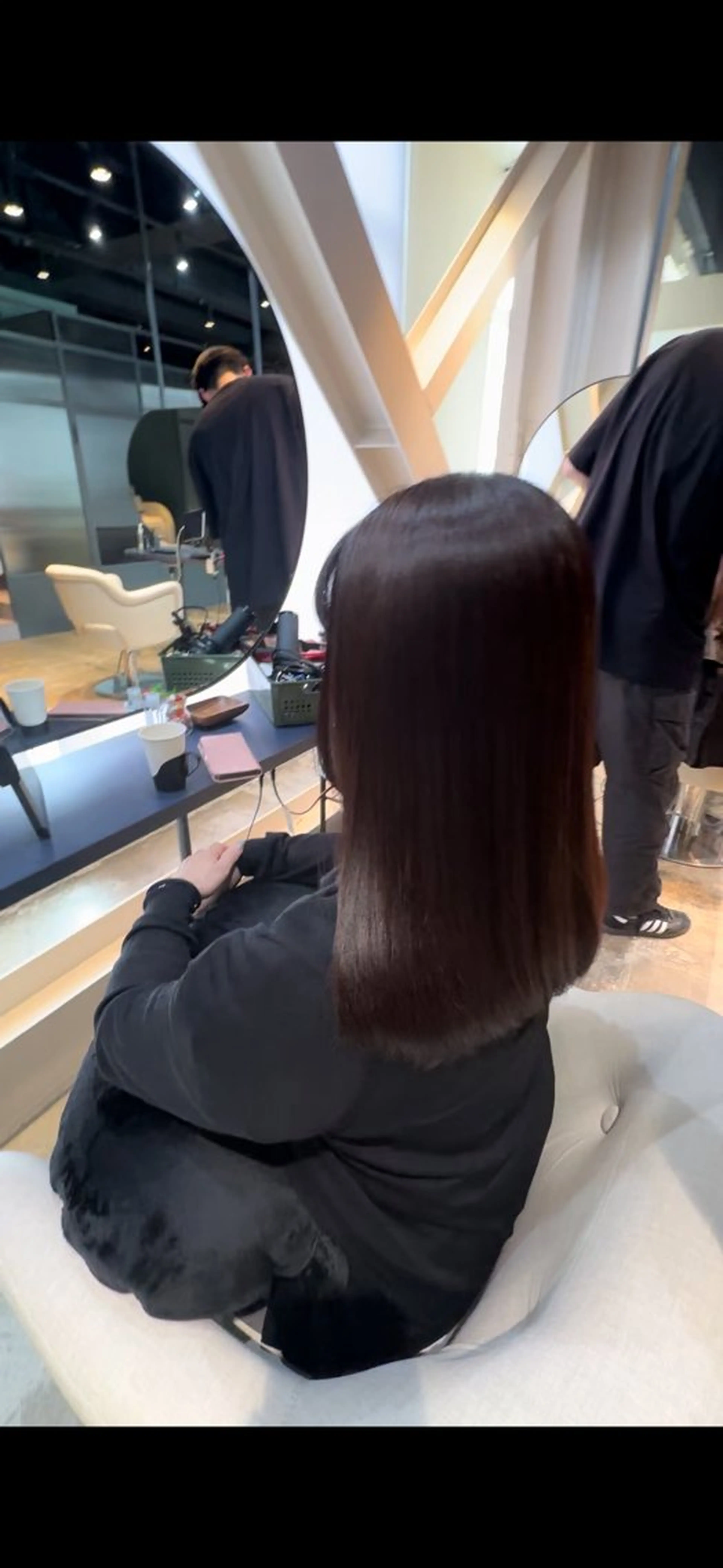 ミディアム カラー 髪質改善 トリートメント カット ヘアカラー トリートメント もりやま ゆきのヘアスタイル