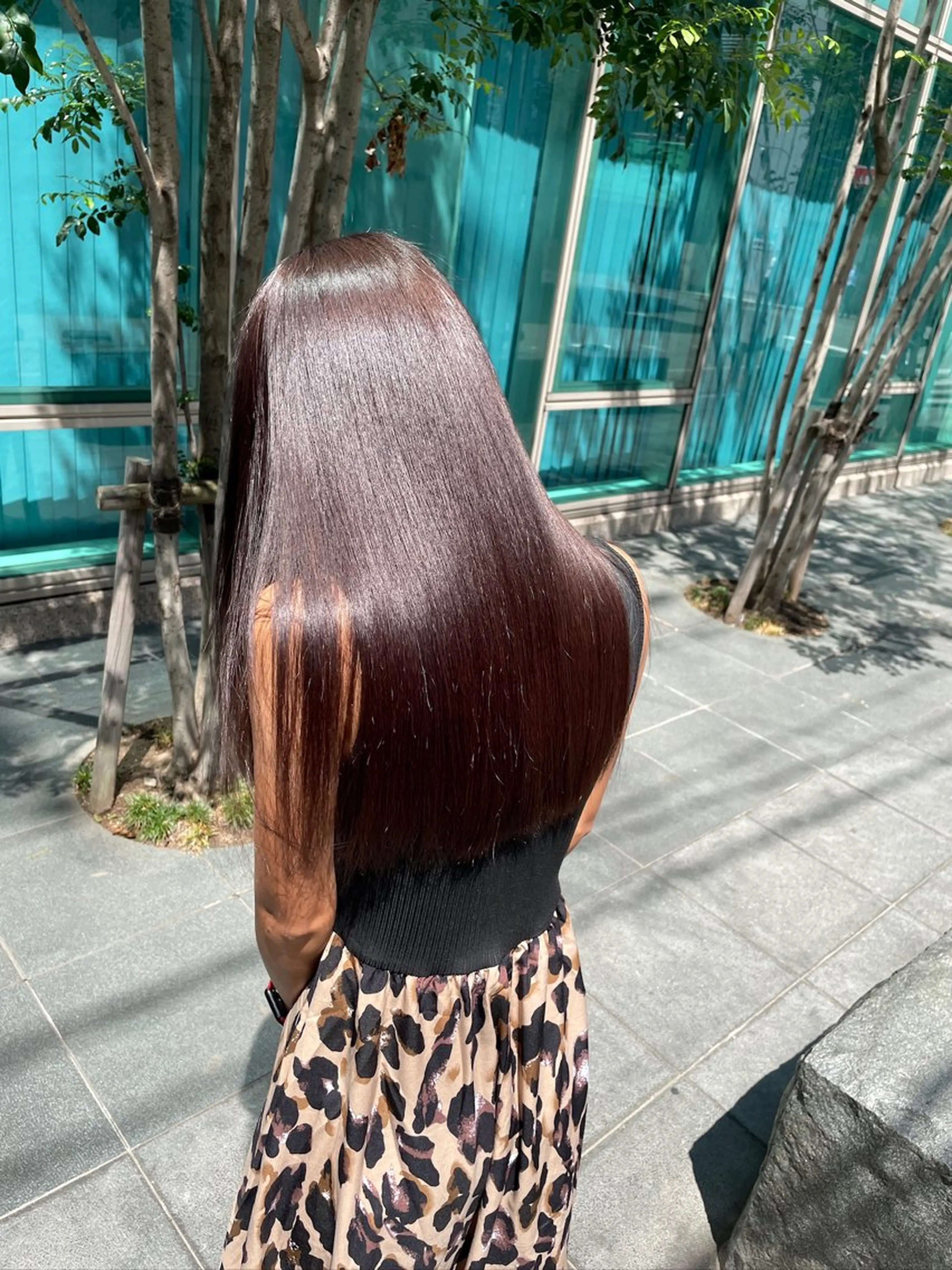 ロング 縮毛矯正 トリートメント hair gallery glass所属・すえつな しんのすけのヘアスタイル