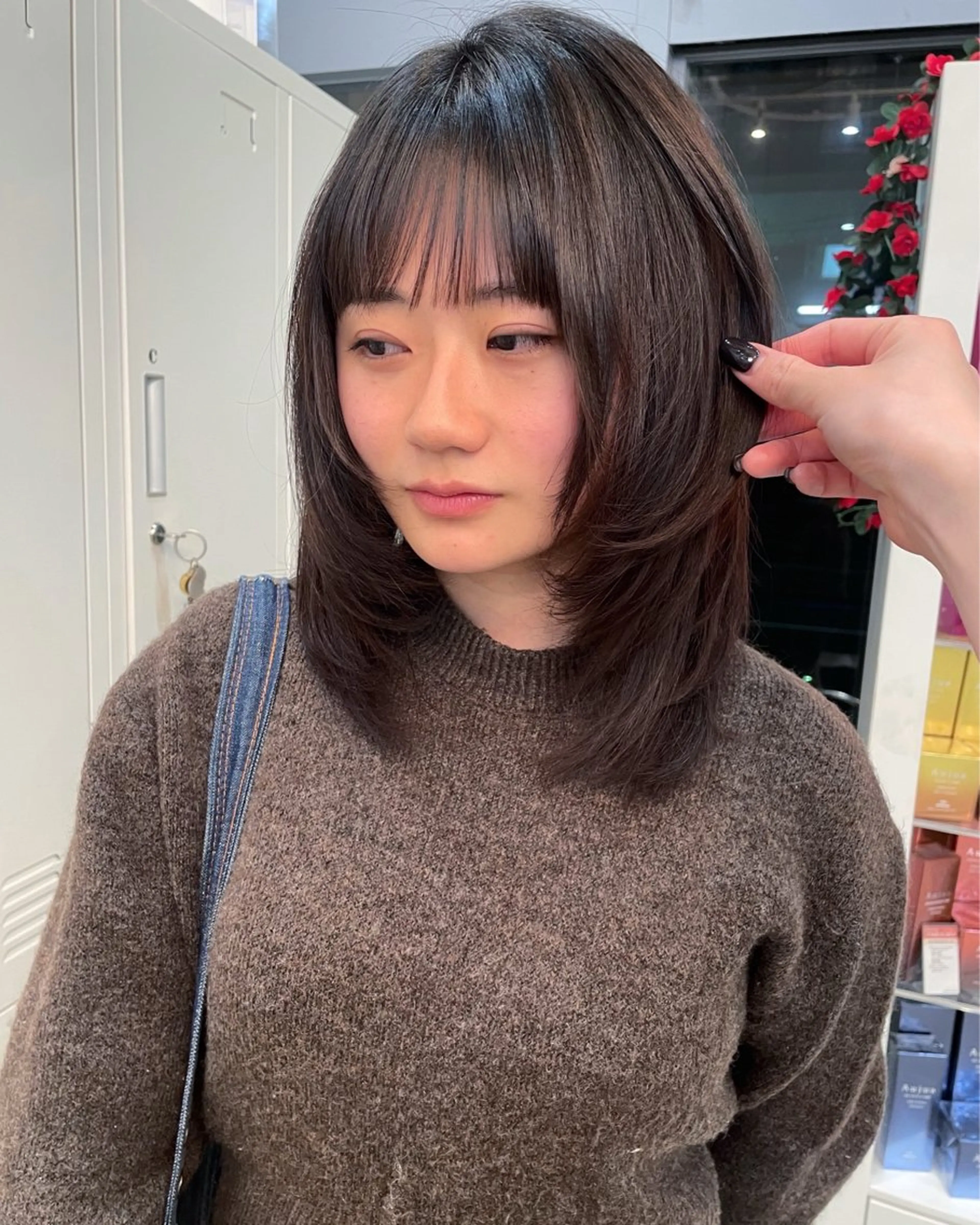 ミディアム ミディアムレイヤー レイヤーカット 似合わせカットカラー 本厚木/ナカノユウのヘアスタイル