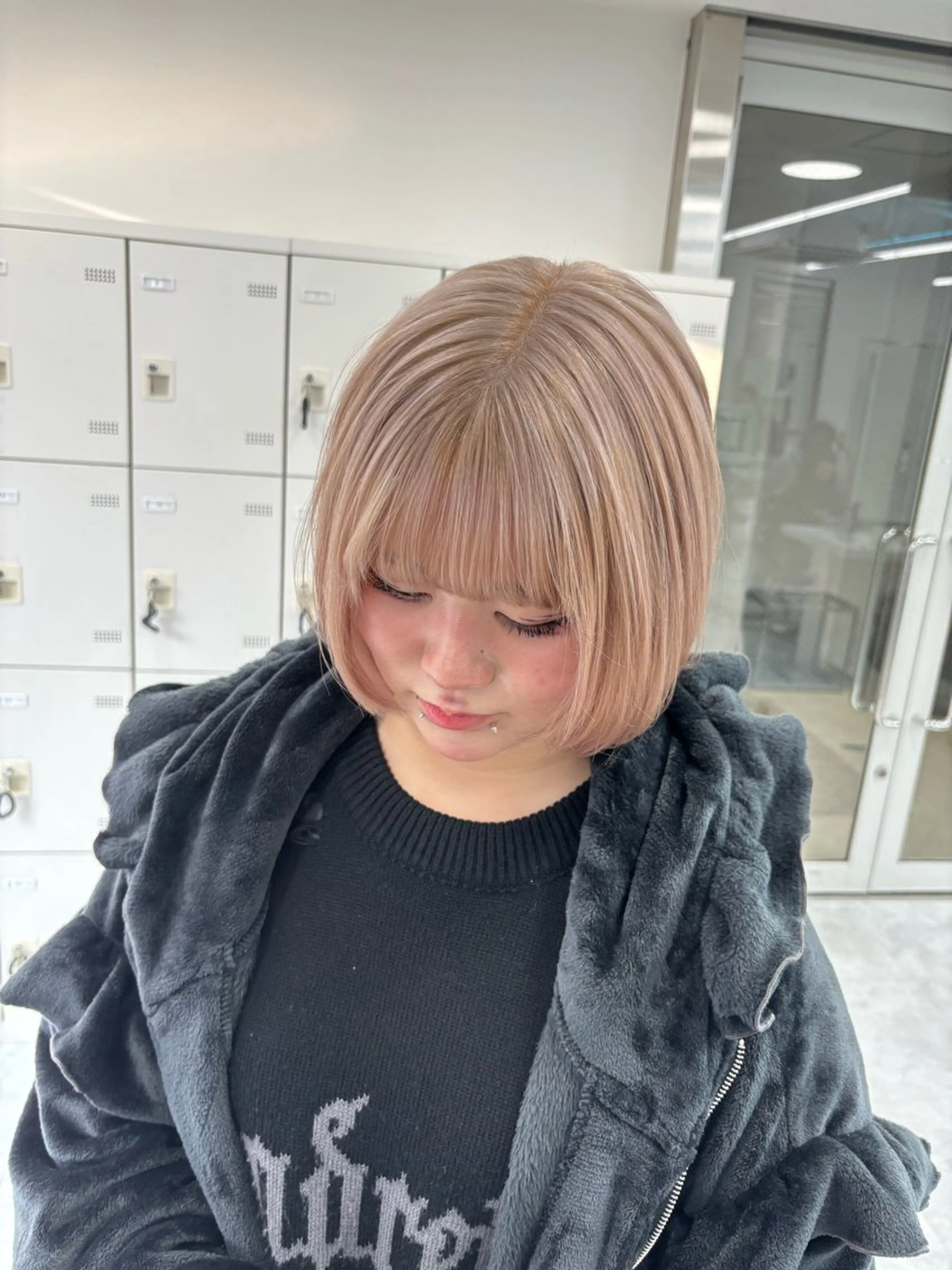 ショート ヘアカラー ヘッドスパ ヘアセット 斗和🫧天神/ハイ トーン／透明感カラーのヘアスタイル