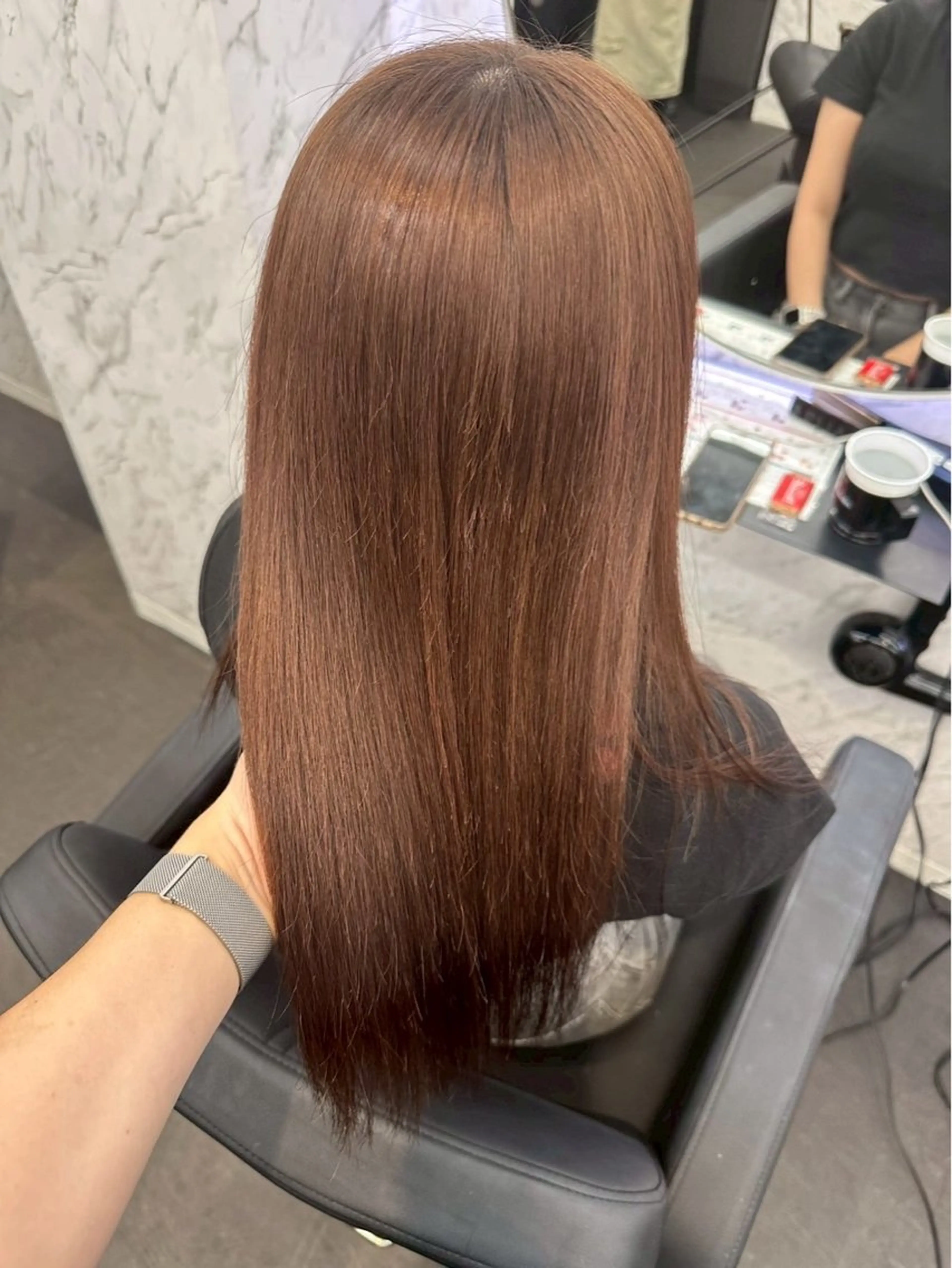 カラー ブリーチ ブラウンカラー 透明感カラー ピンクカラー hair salon dot.mooda所属・레온⋆✦ Leon 透明感✨️Colorのヘアスタイル