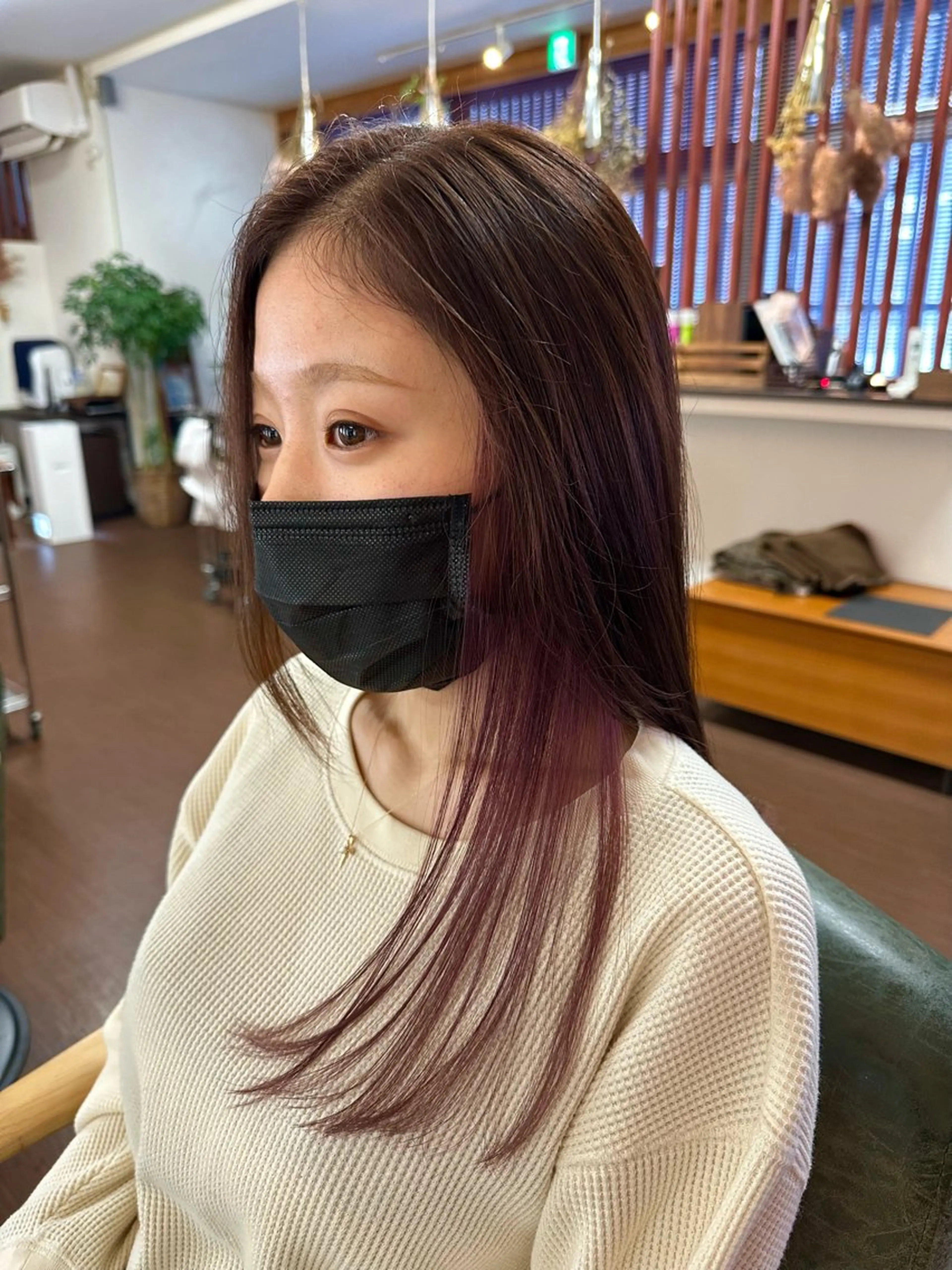 ロング カラー アッシュ ピンクカラー ピンクパープル ピンクアッシュ パープルカラー Glanzhair 🫧‪菊池柊真🫧のヘアスタイル