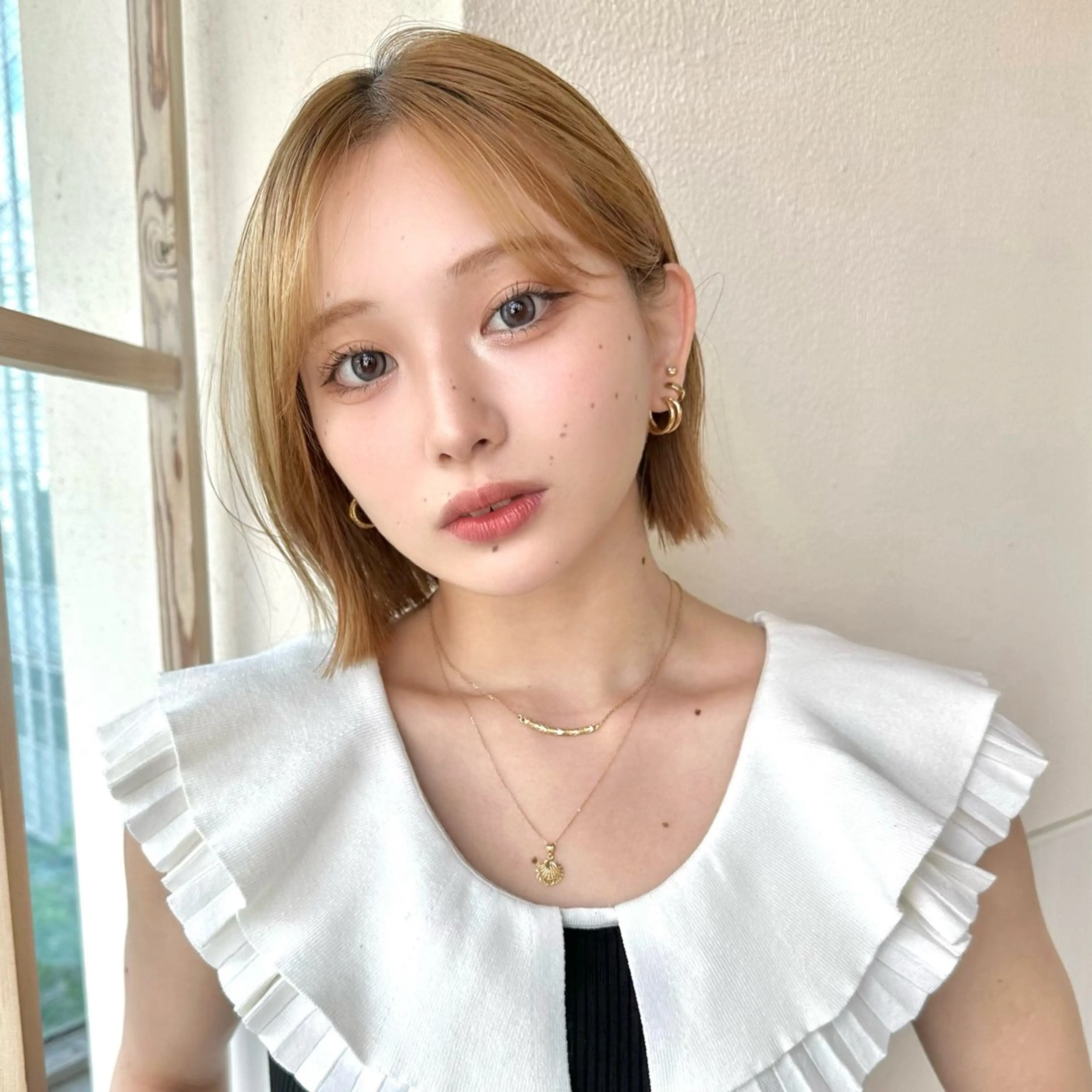 ミディアム ボブ 小顔カット カット ヘアカラー トリートメント 市原 大翼のヘアスタイル