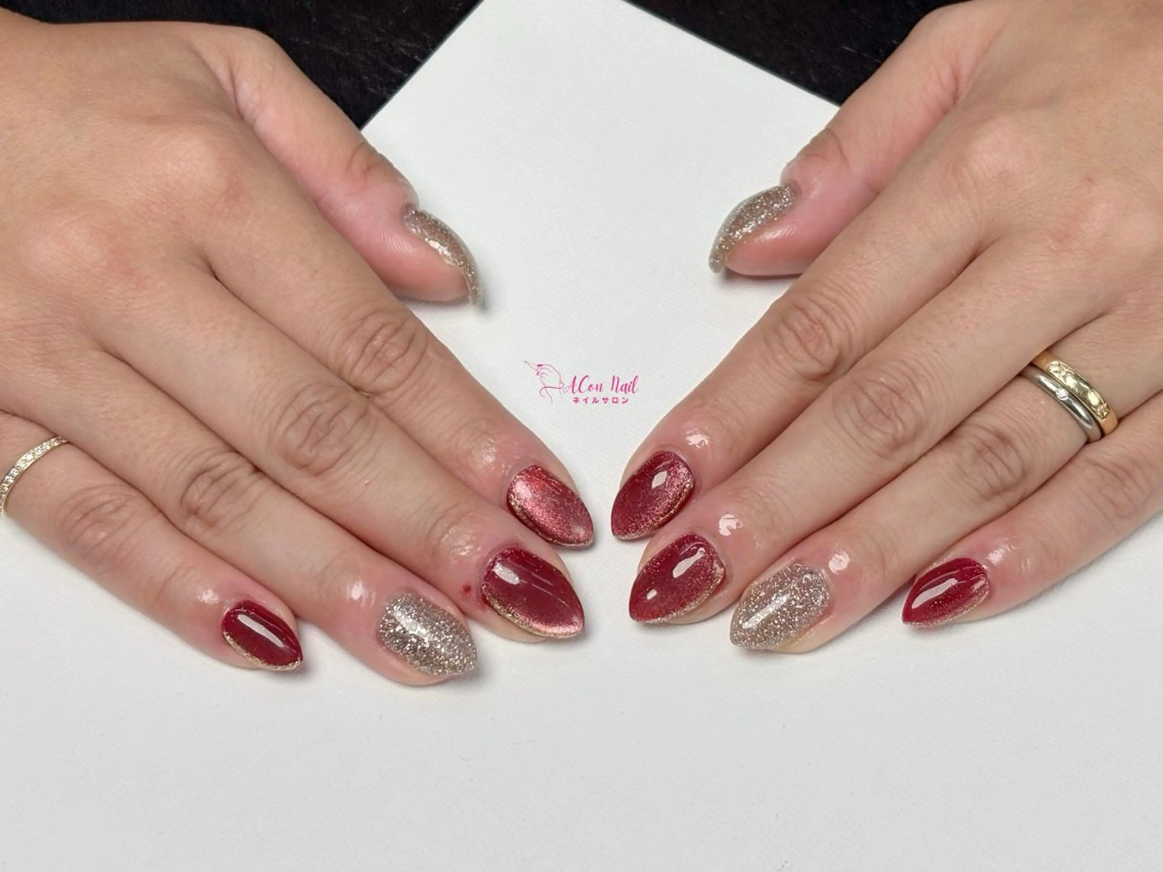 ネイル 桜ネイル 長さ出し フラワーネイル フレンチネイル ジェルネイル ハンドネイル AConNailSalon所属・ACon NailSalonのネイルデザイン