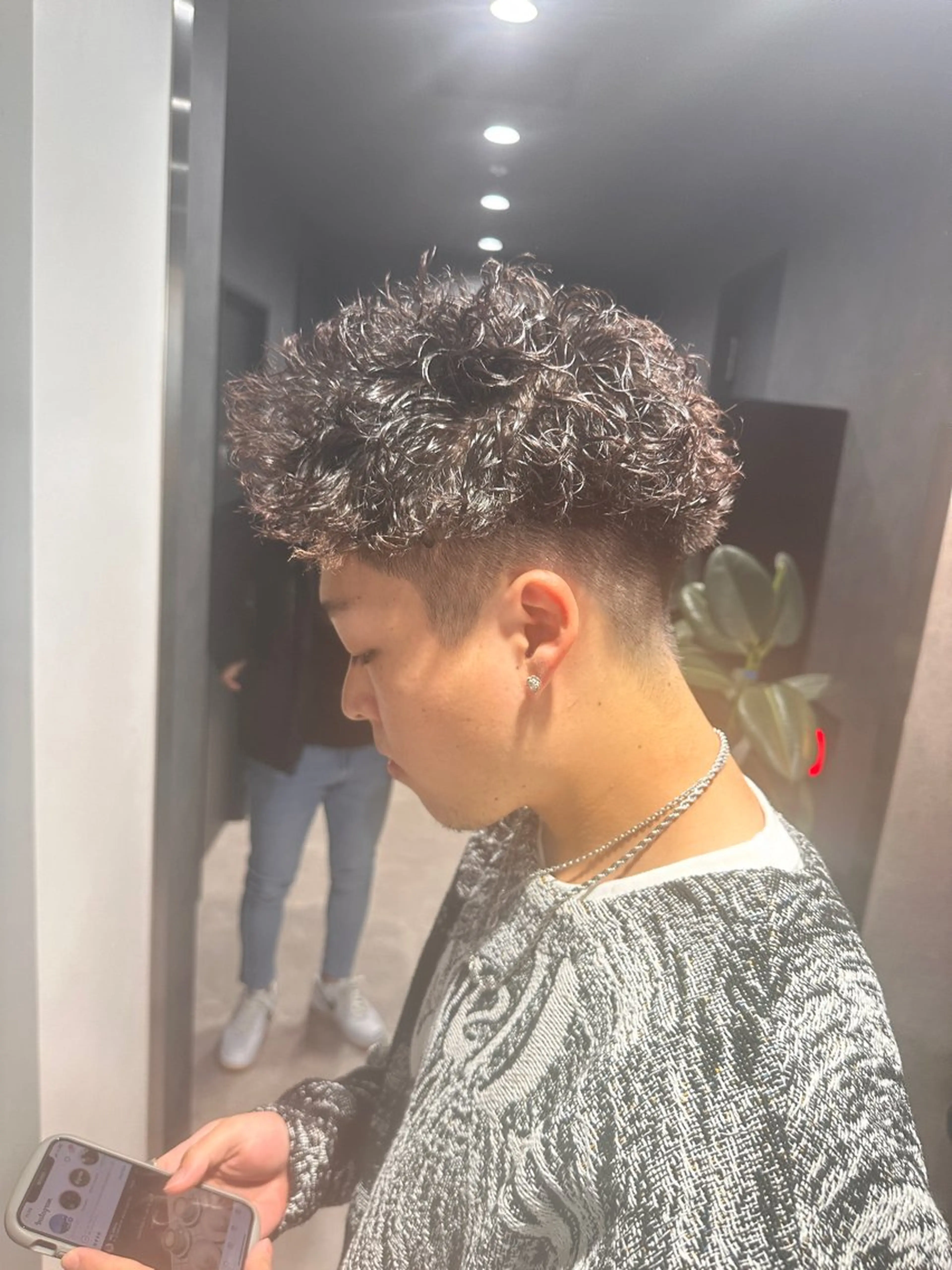 ショート パーマ メンズ カット トリートメント ヘッドスパ ヘアセット 渋谷駅から徒歩1分 BLUCKメンズヘアのヘアスタイル