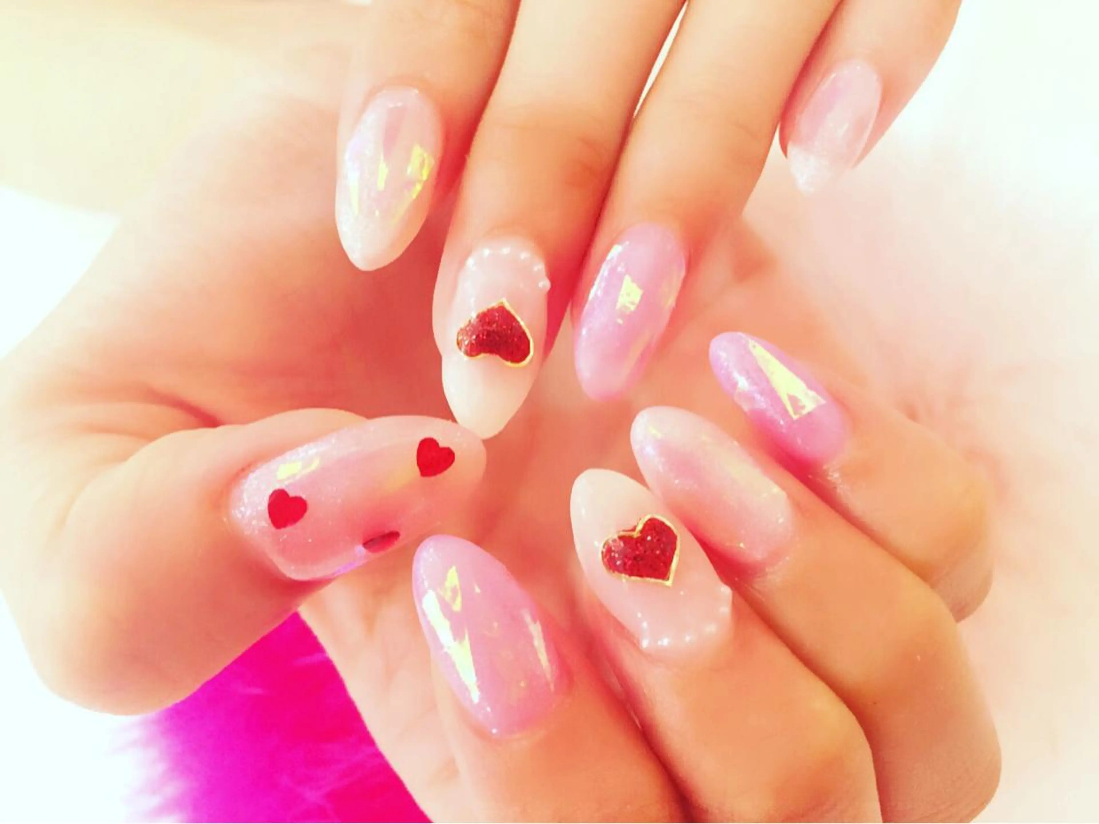 ミディアム カラー パーマ ヘアアレンジ メンズ キッズ ネイル マツエク・マツパ 桜ネイル ジェルネイル スカルプネイル NAILSGOGO shibuyaのネイルデザイン