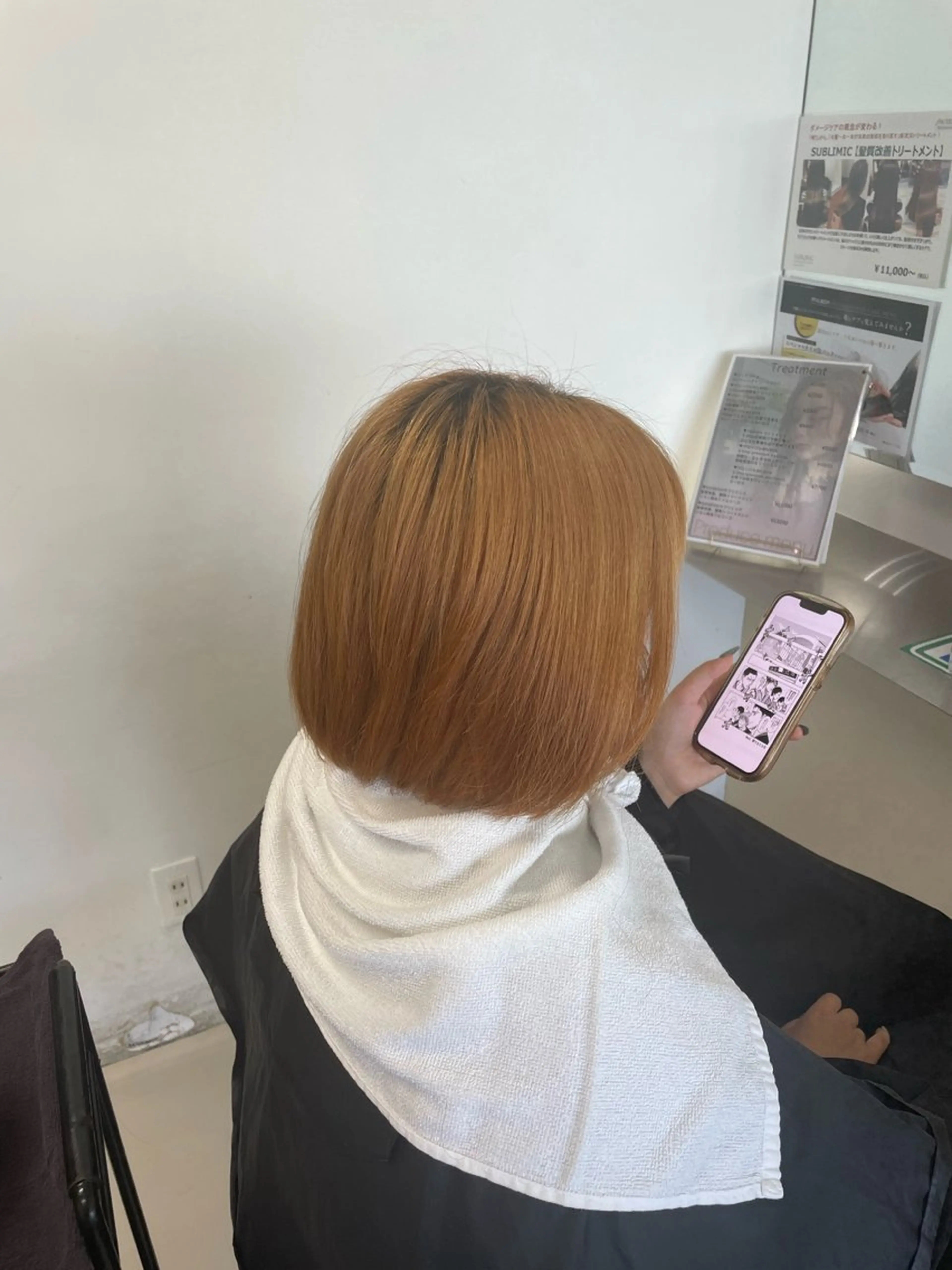 ショート カラー 🎀ゆい🎀 うるつや縮毛矯正🎀のヘアスタイル