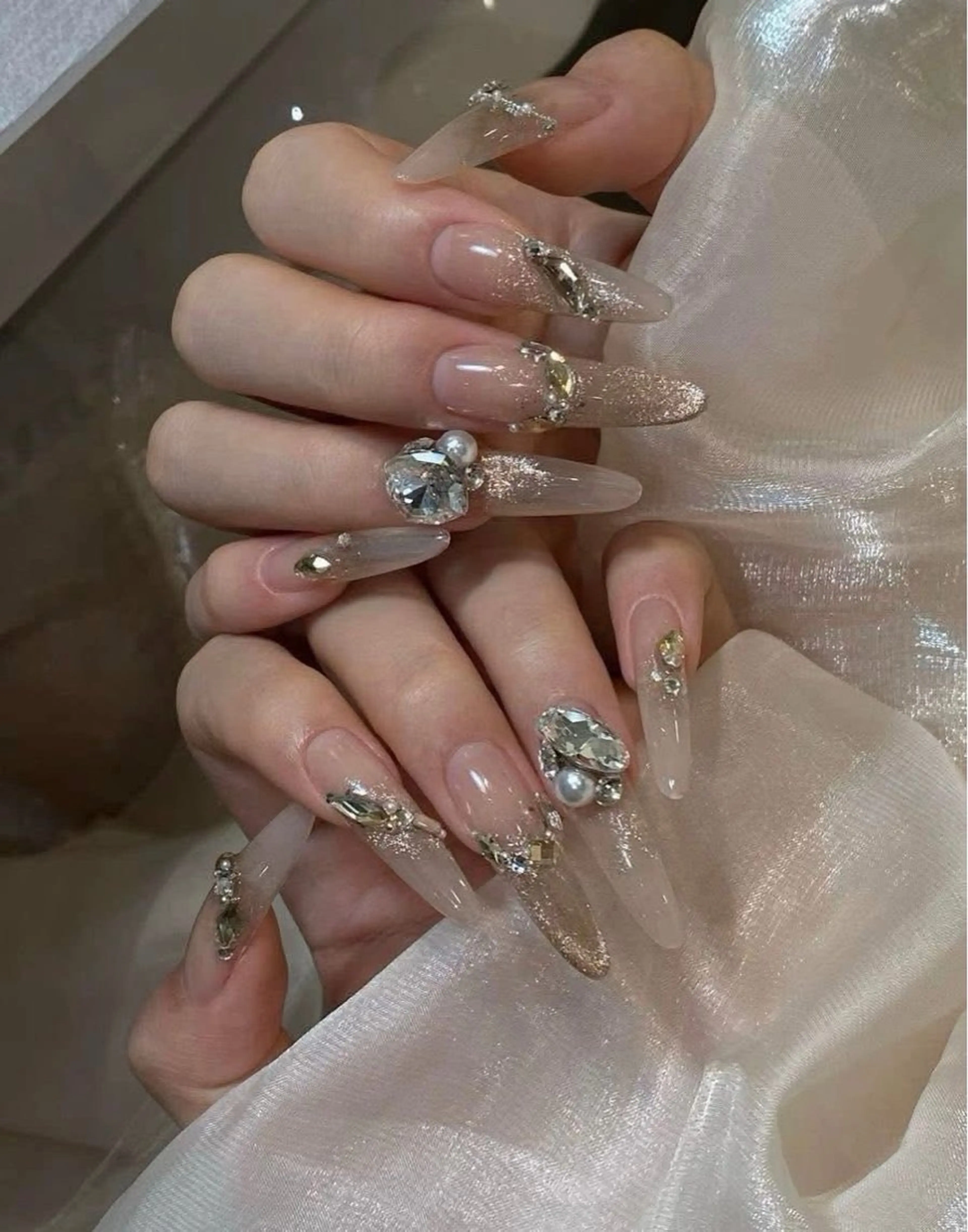 ネイル 持ち込み ネイルチップ ハ ハのネイルデザイン