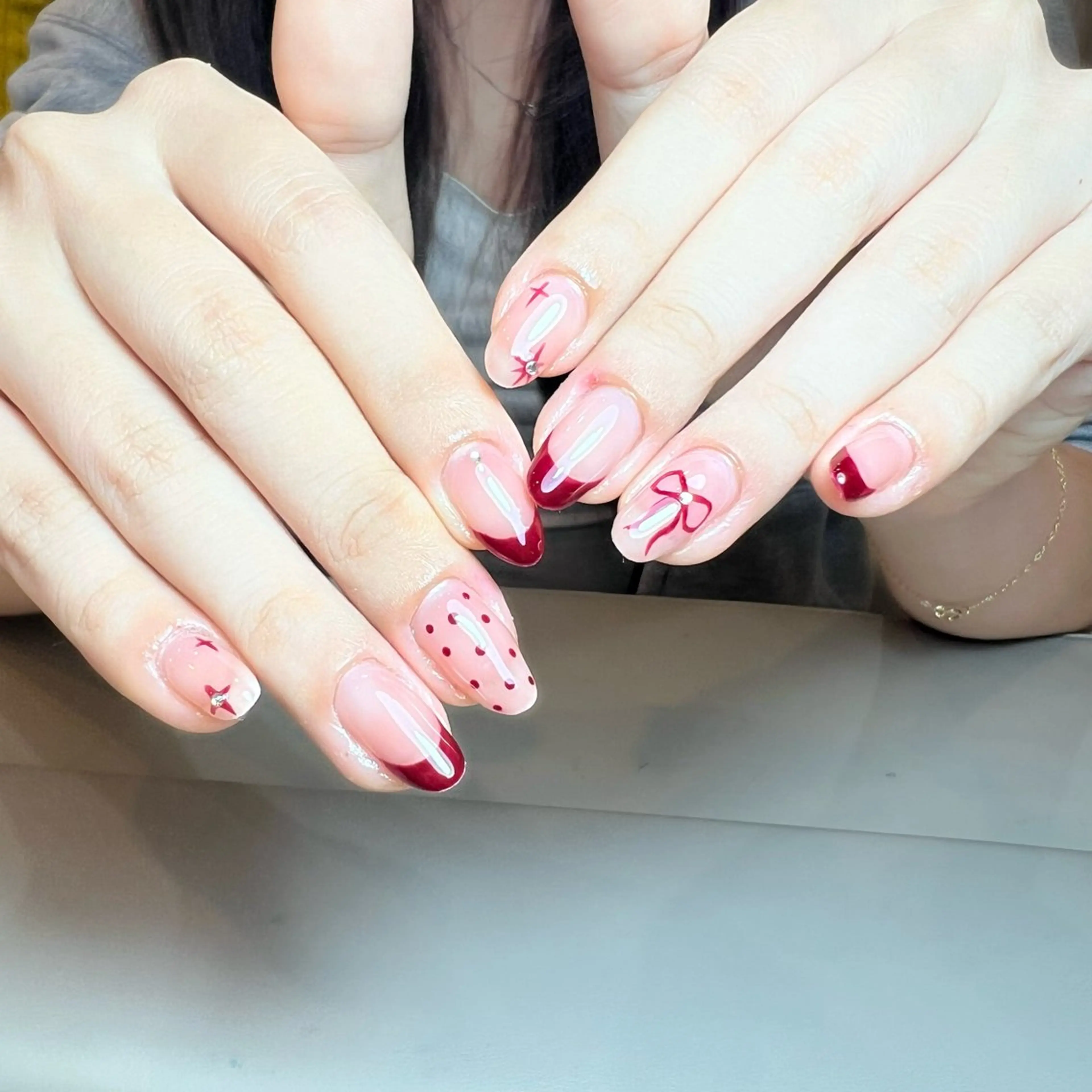 ネイル ツイードネイル 冬ネイル クリスマス YO YOのネイルデザイン