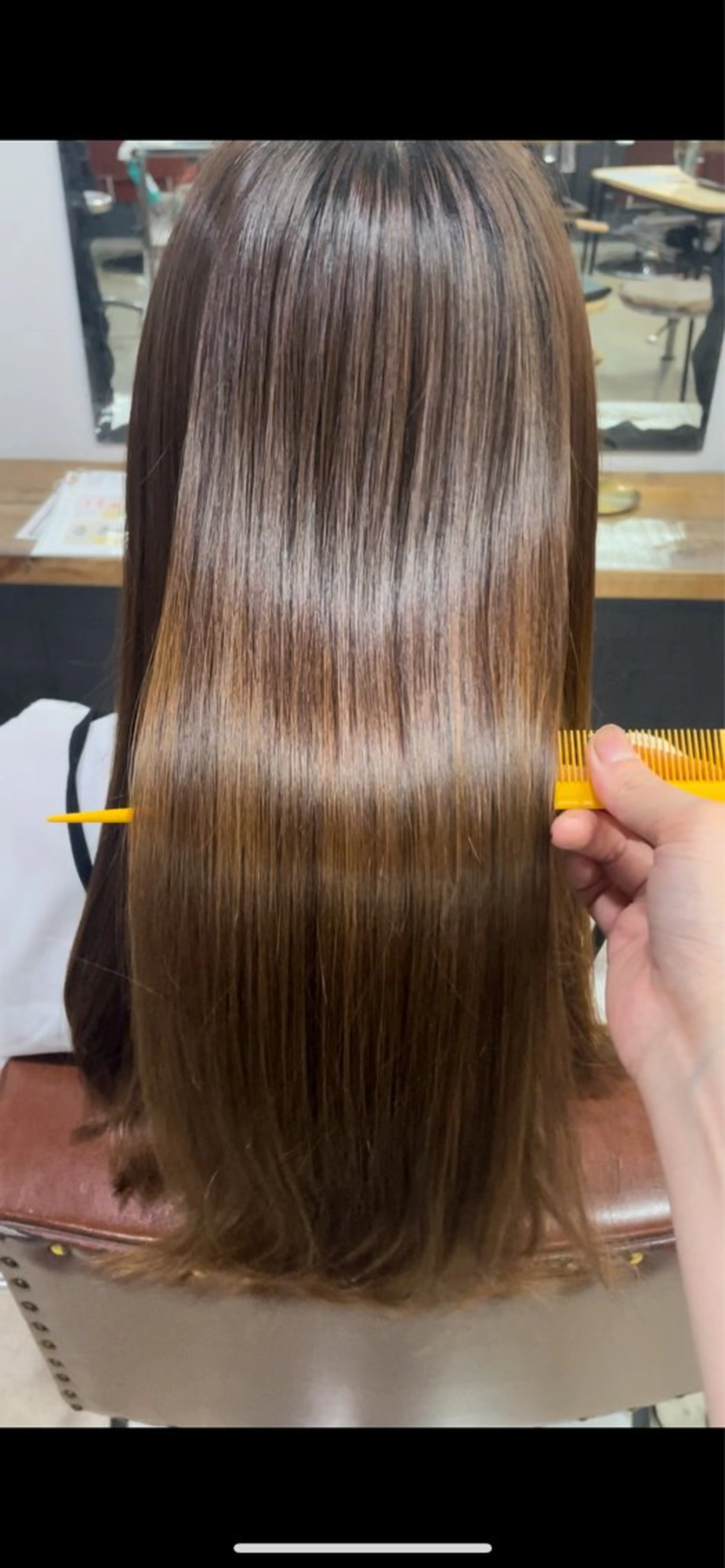 ロング 縮毛矯正 縮毛矯正 ウシロダ メグミのヘアスタイル