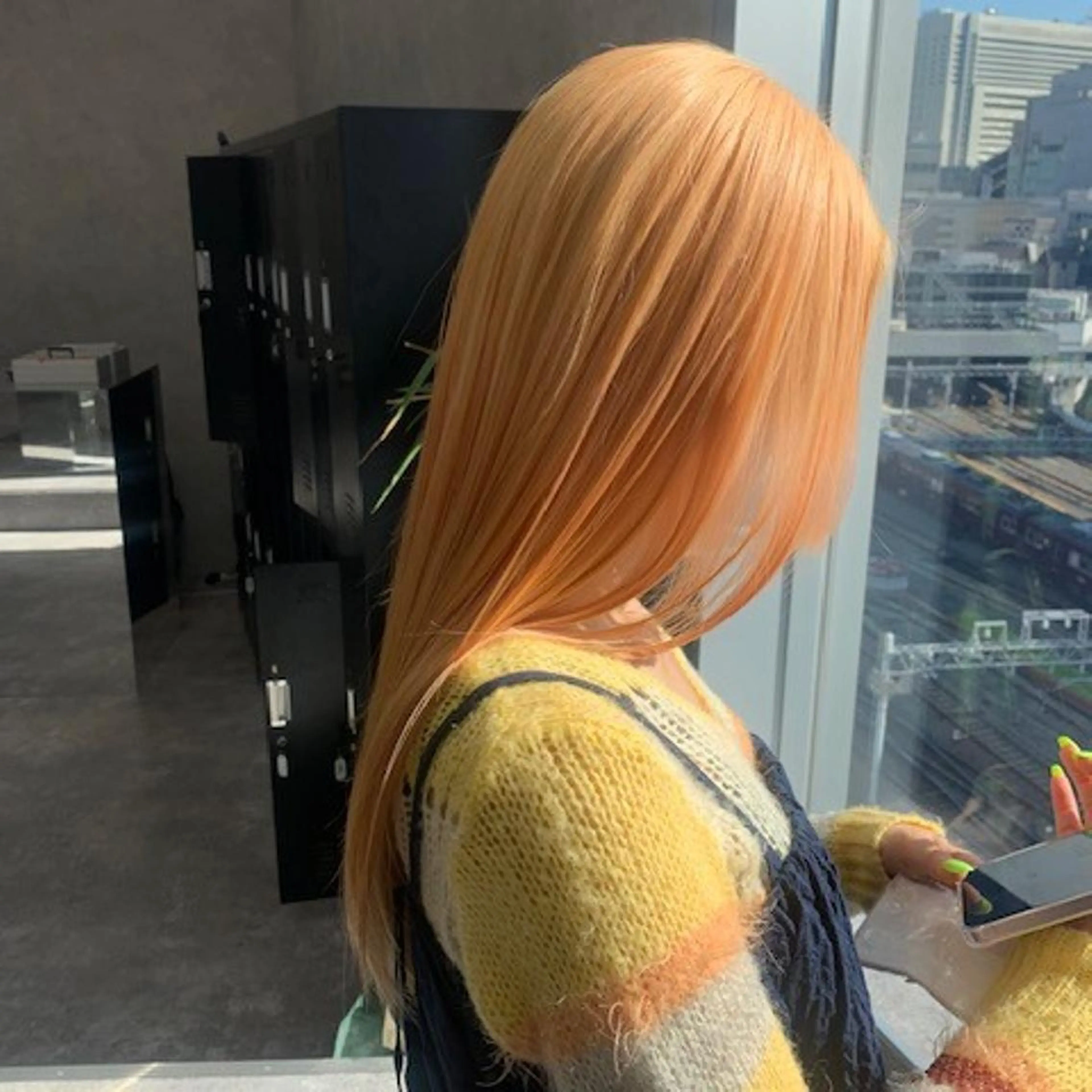 ロング カット ヘアカラー トリートメント ミルクティーベージュ 近鉄奈良駅　向田のヘアスタイル