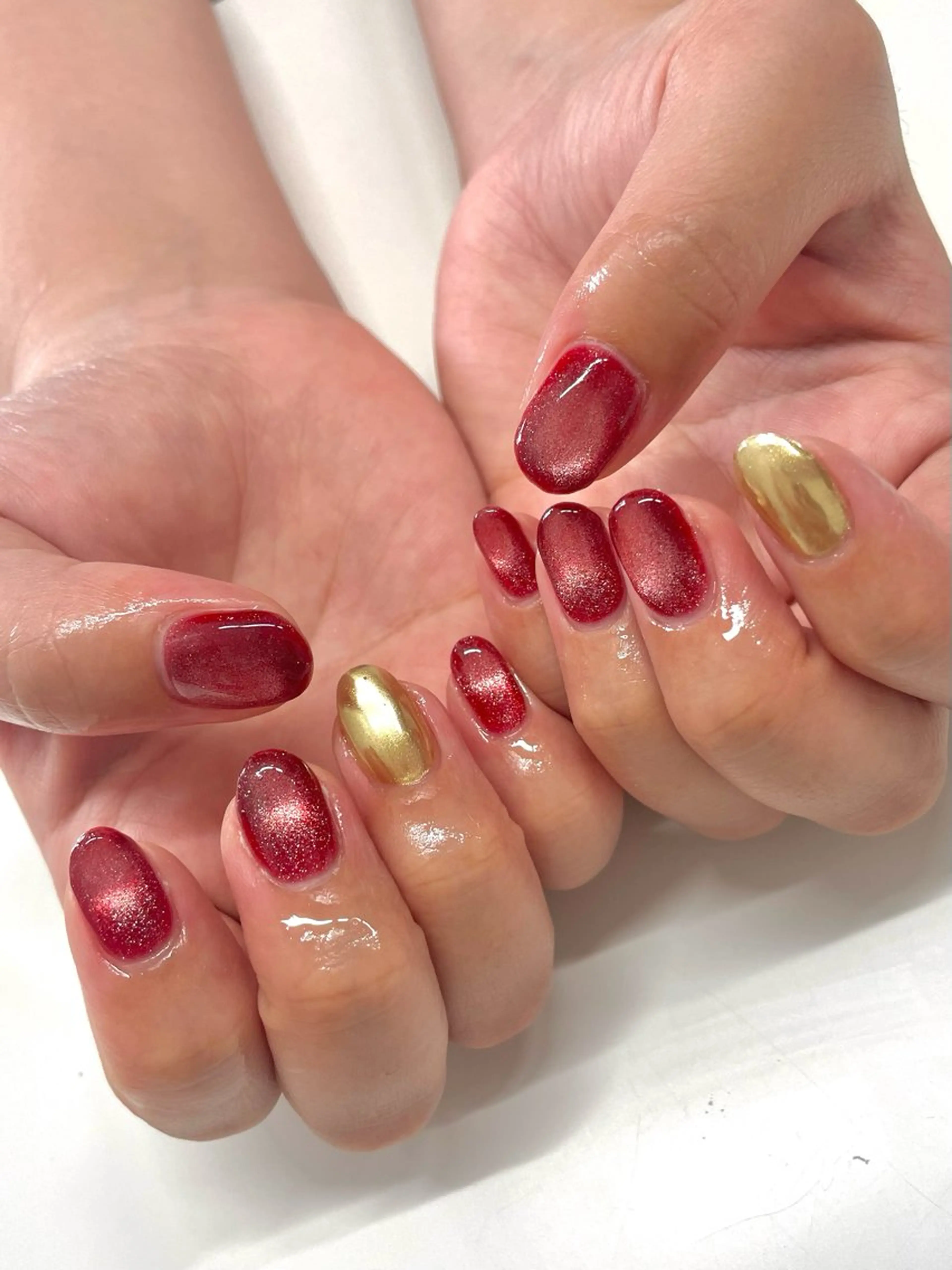 ネイル マグネットネイル ミラーネイル ハンドネイル nail salon  yam.所属・nail salon yam.のネイルデザイン