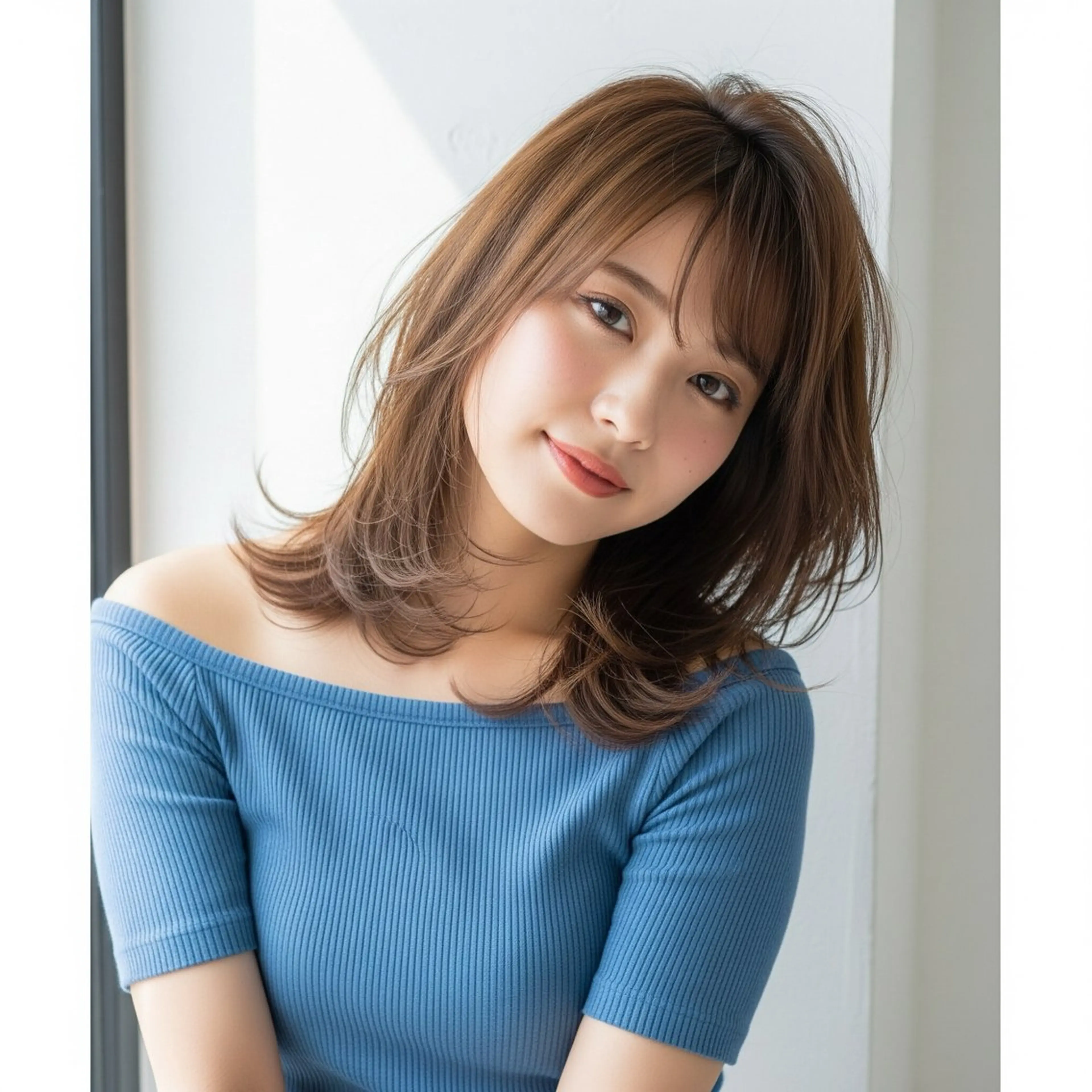 ロング カラー ベージュカラー ブリーチ ケアカラー 透明感カラー グレージュ カット ヘアカラー トリートメント ブリーチなし韓国ヘア レイヤー縮毛🤍渡邉のヘアスタイル