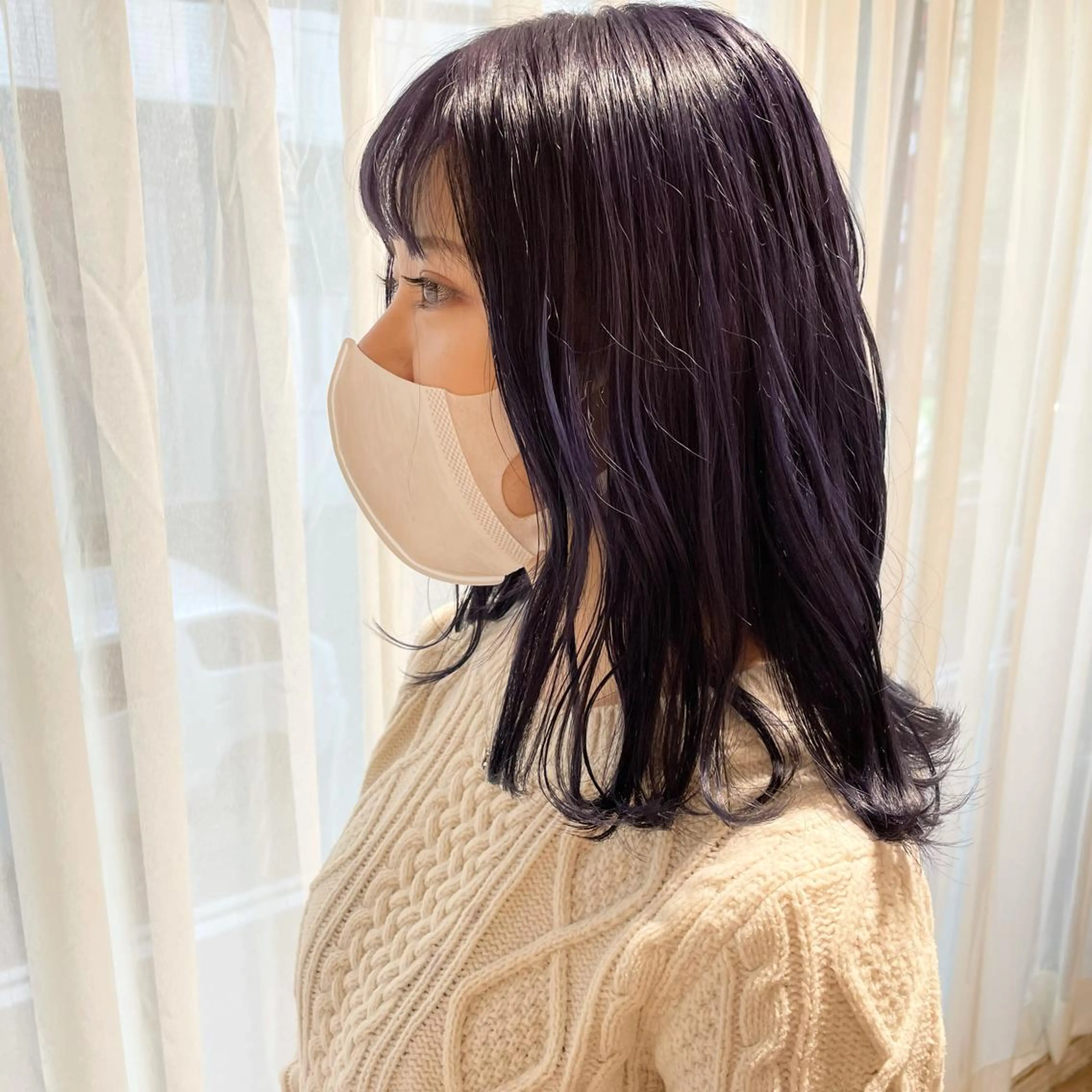 セミロング カラー ヘアアレンジ ヘアカラー ハイトーンピンク🍑 ブリーチ🍑RINAのヘアスタイル
