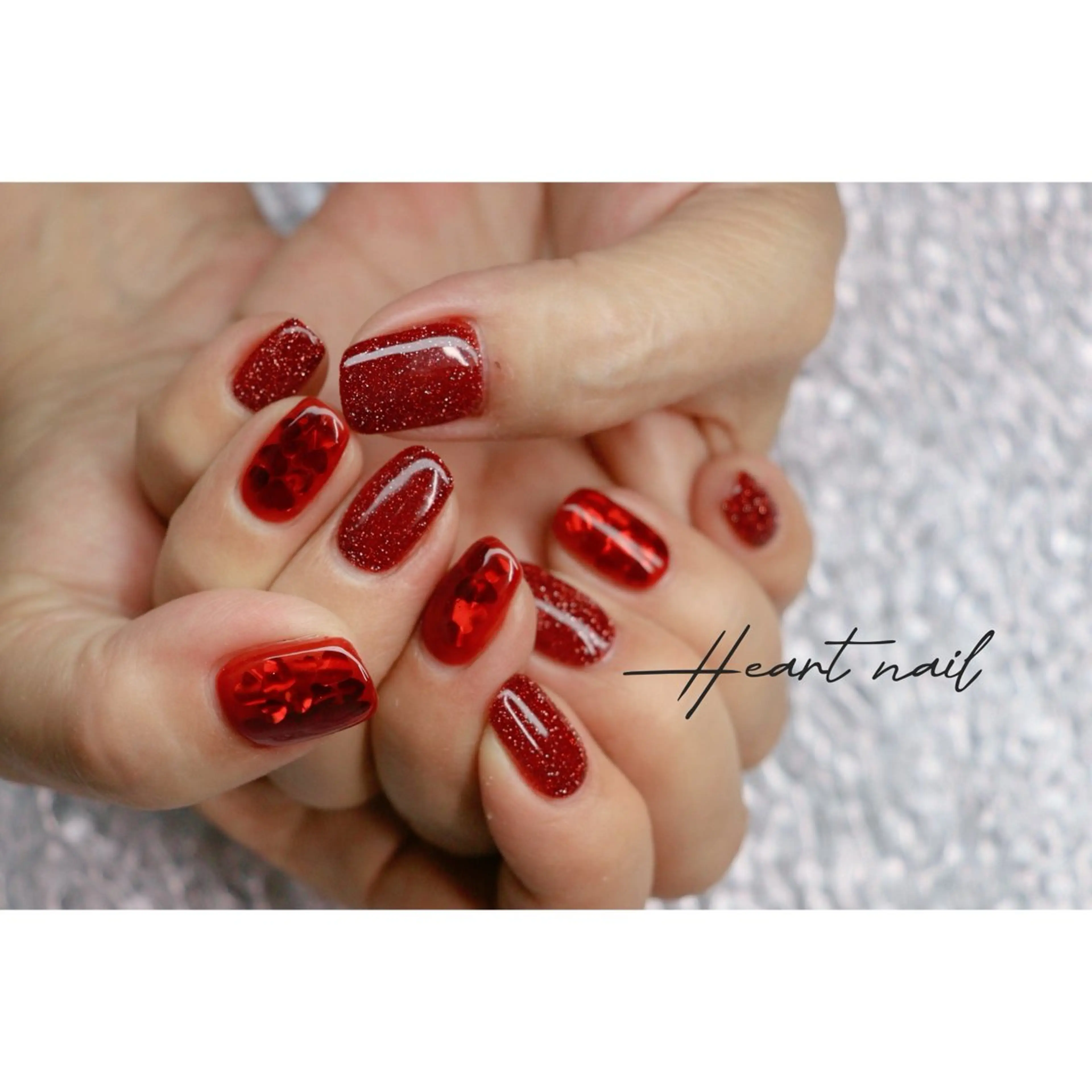 ネイル ハート ハンドネイル ハンドケア mapple nailのネイルデザイン