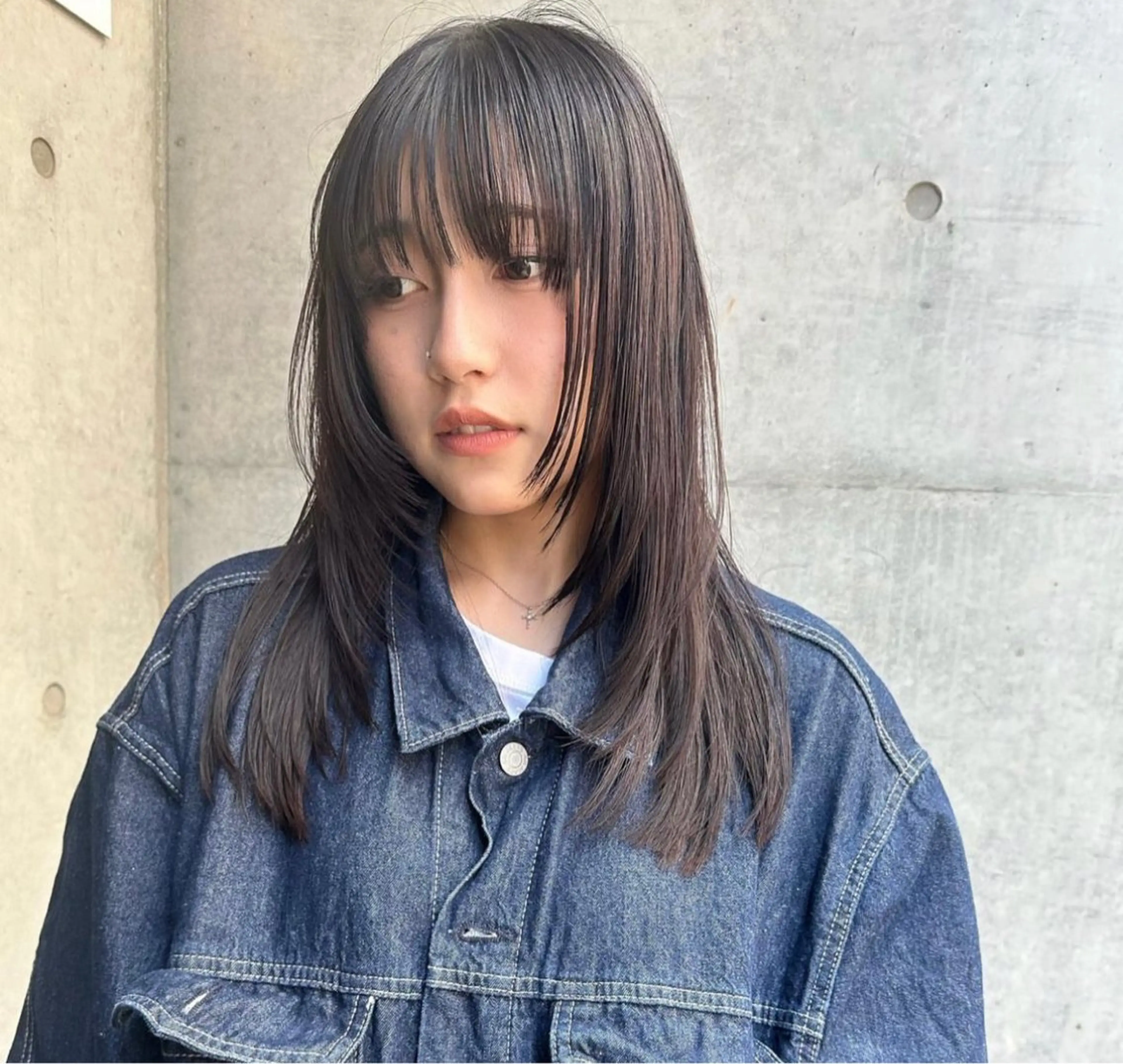 ロング 顔周りカット レイヤーカット ボブ/顔周りレイヤー 似合わせcut🪽のヘアスタイル