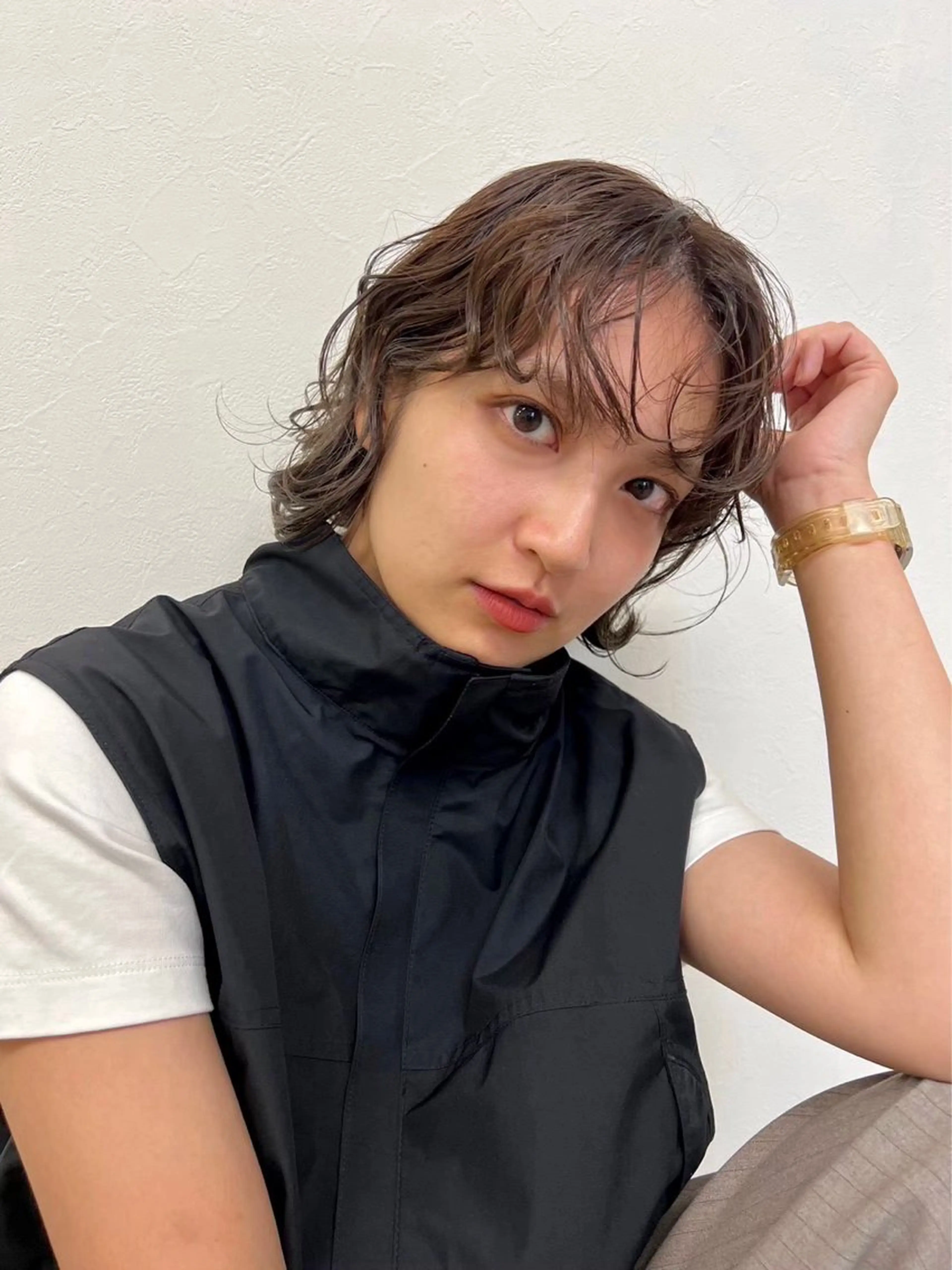 ショート パーマ カット パーマ トリートメント 垣内 奈緒のヘアスタイル