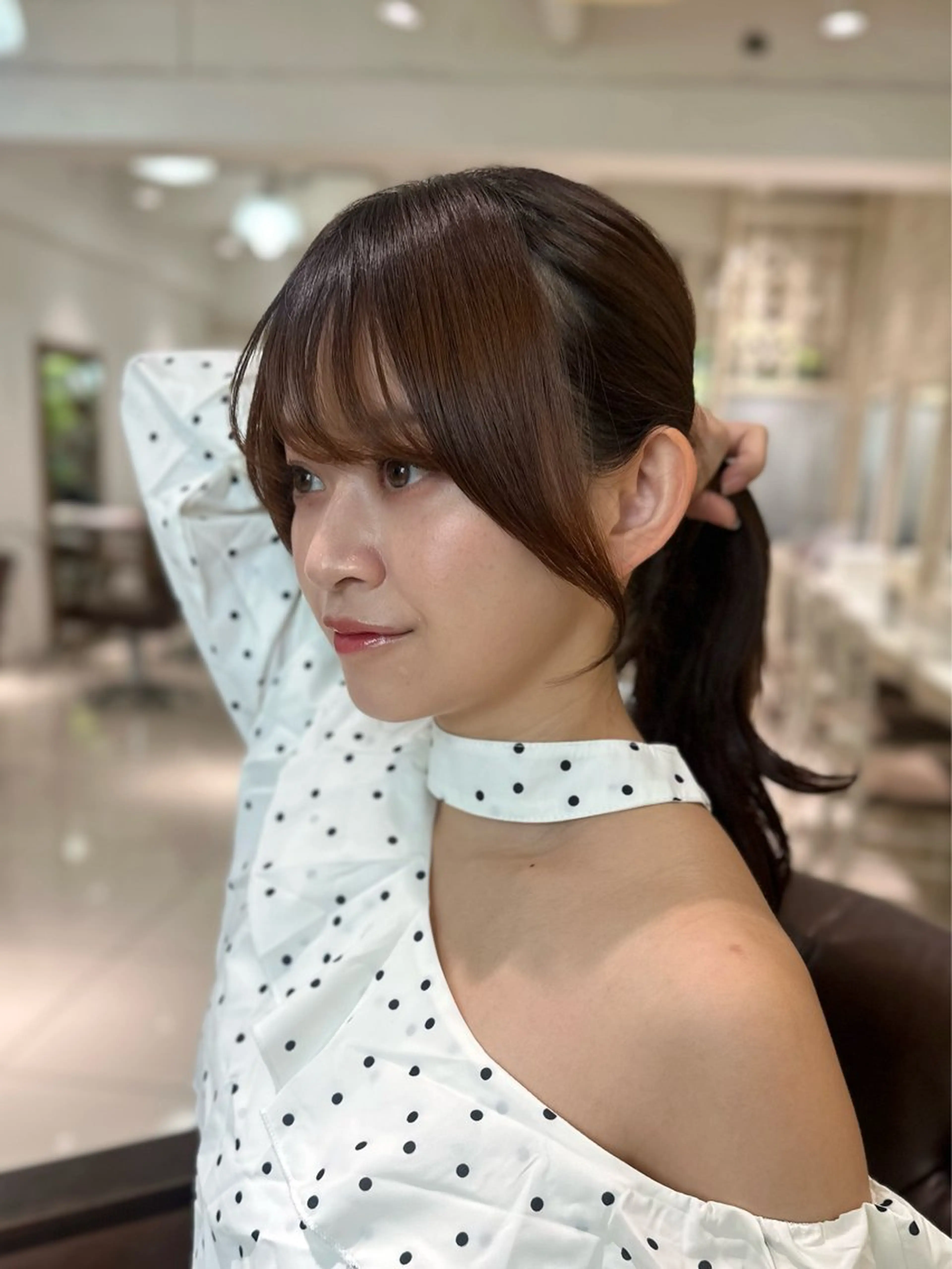 ロング カラー 顔周りカット 小顔カット ヘアカラー トリートメント 髪質改善透明感カラー 🩶Nanakoのヘアスタイル