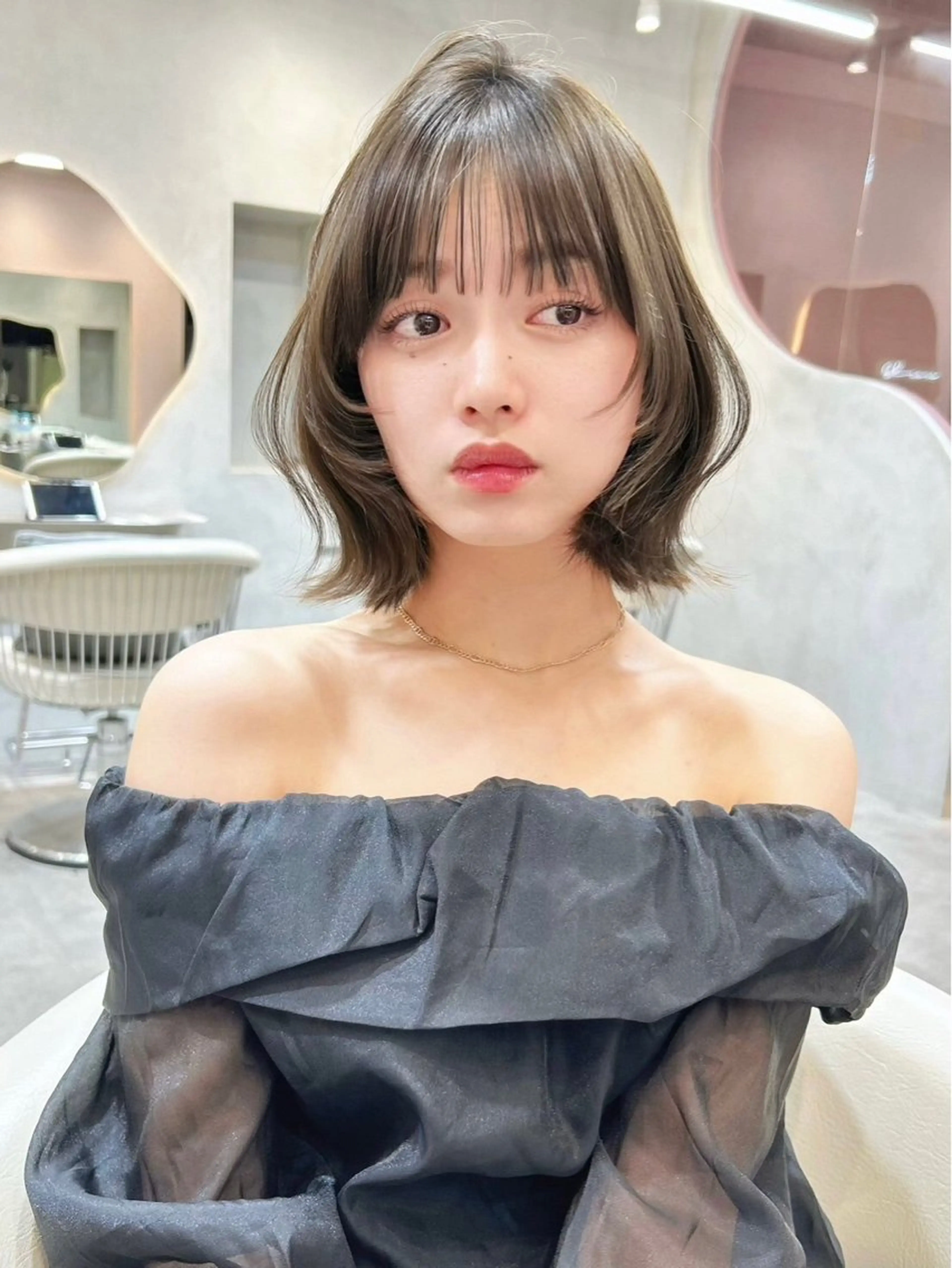ミディアム カラー カット ヘアカラー GLROW 大宮 ANNEXのヘアスタイル
