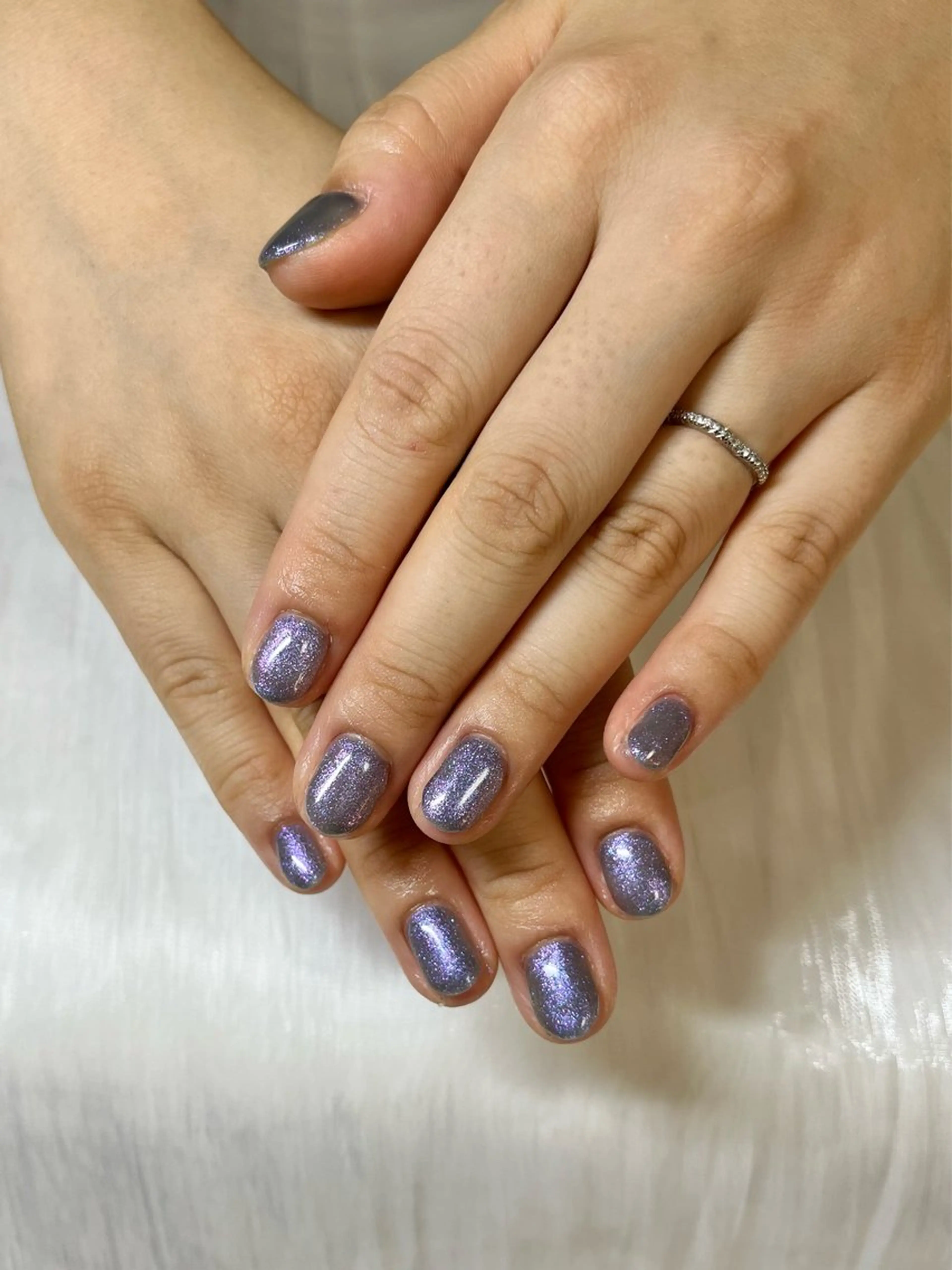 ネイル ラメ(グリッター) ワンカラーネイル ハンドネイル nail salon angeのネイルデザイン