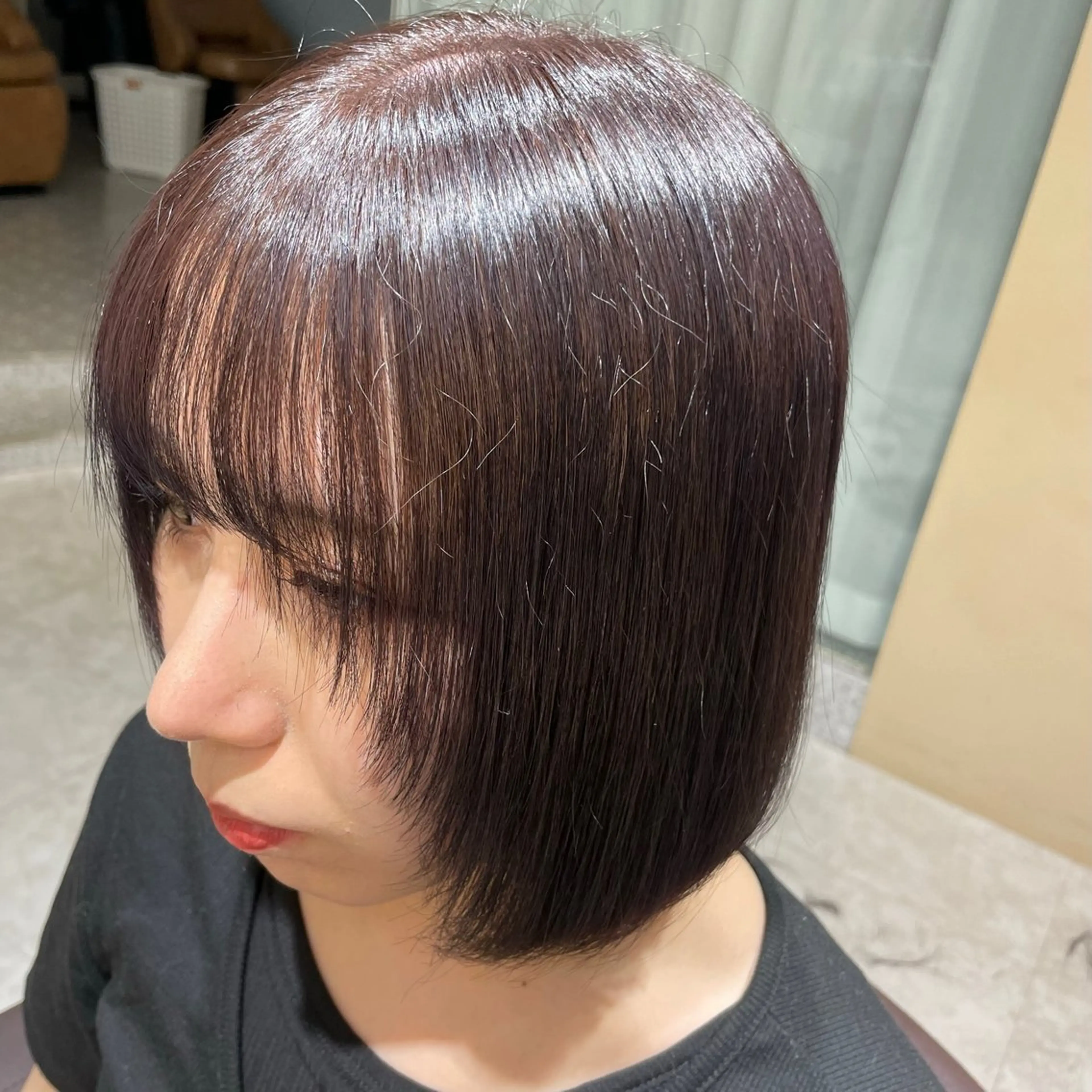 ミディアム ボブレイヤー ボブ 顔まわりレイヤー 顔周りカット レイヤーカット 大島 一希のヘアスタイル