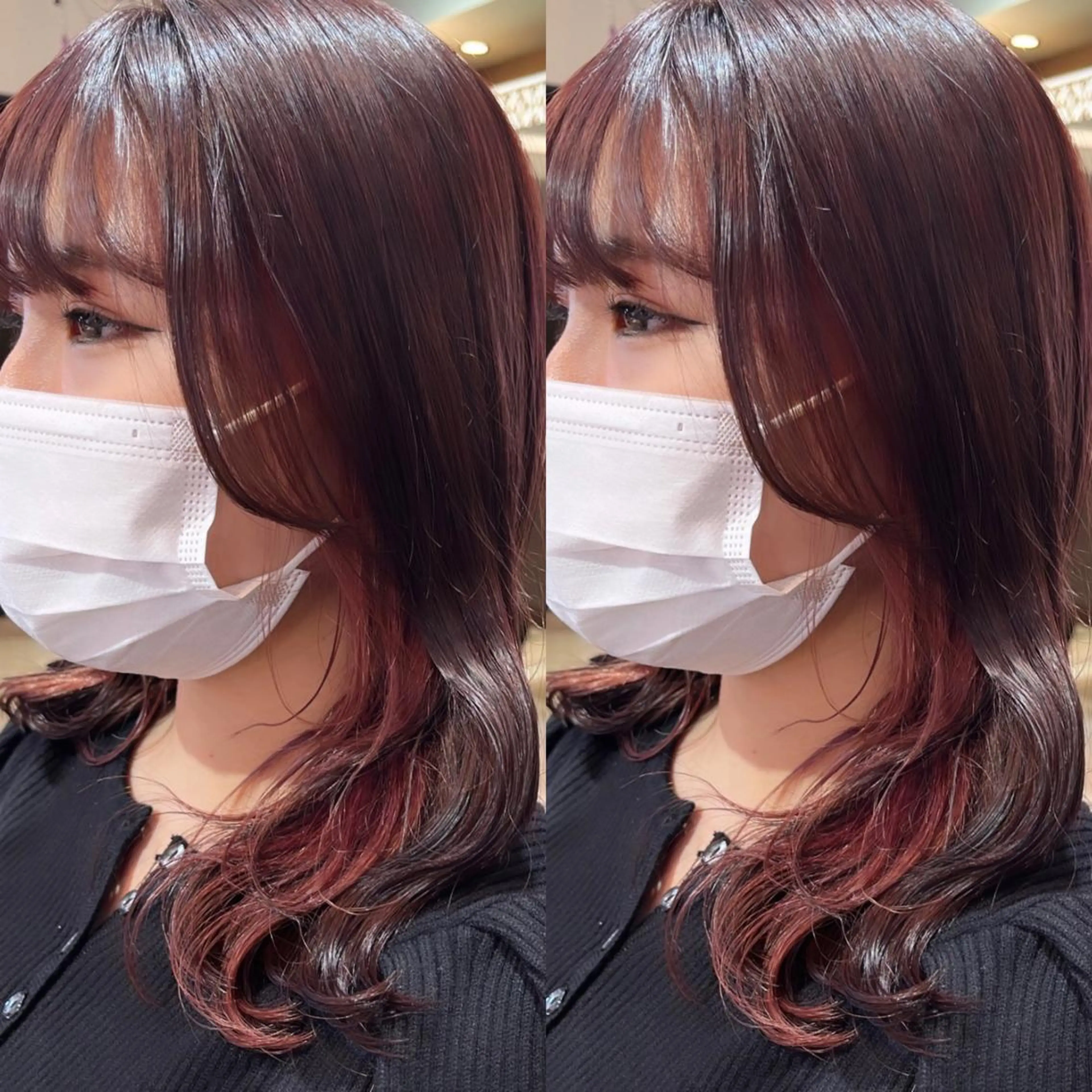 セミロング カラー ヘアカラー トリートメント 髪質改善･縮毛矯正 特化･ユウシンのヘアスタイル