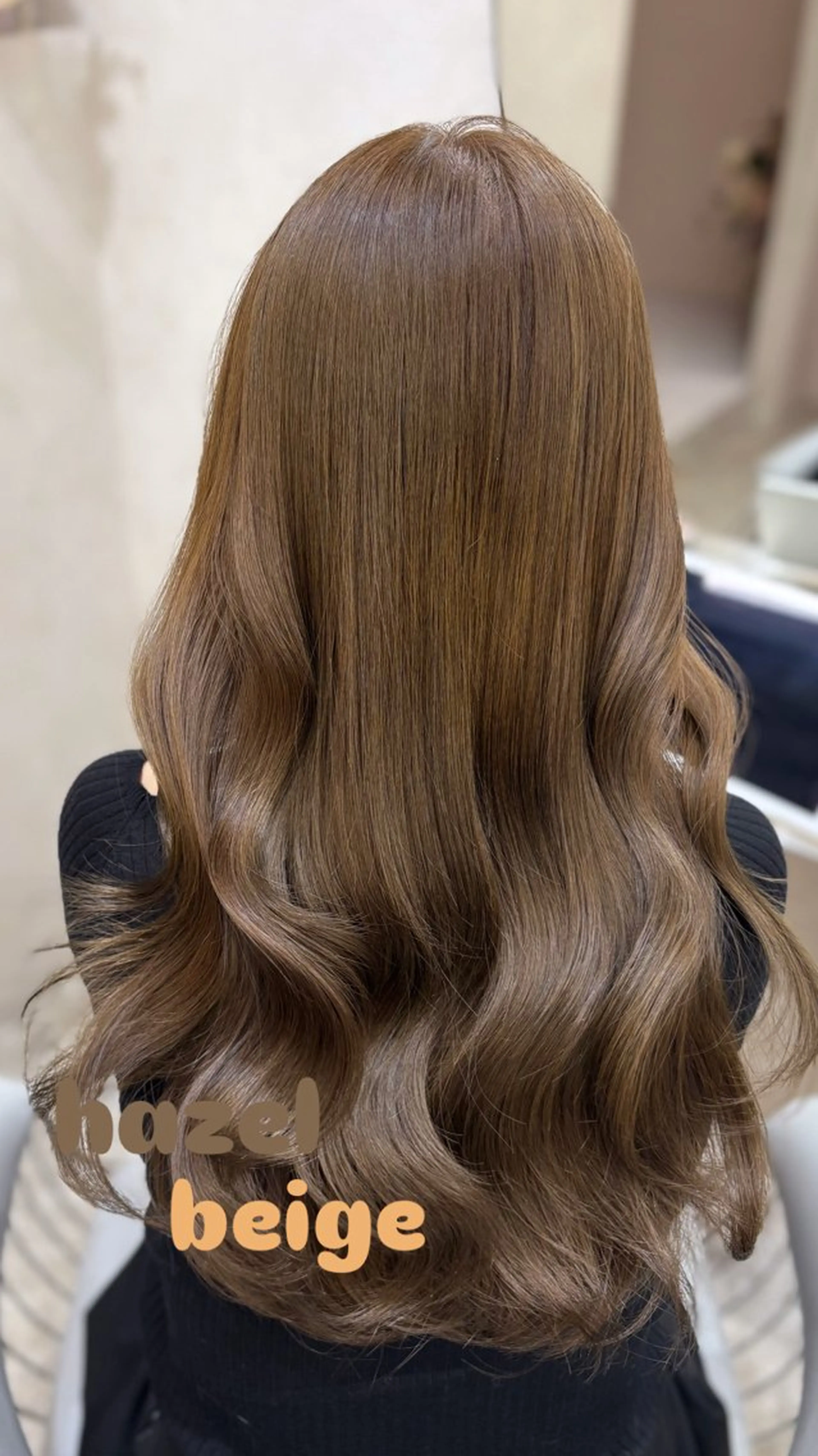 ロング カラー カット ヘアカラー トリートメント 新宿/韓国ヘア 中明度カラー/かやのヘアスタイル