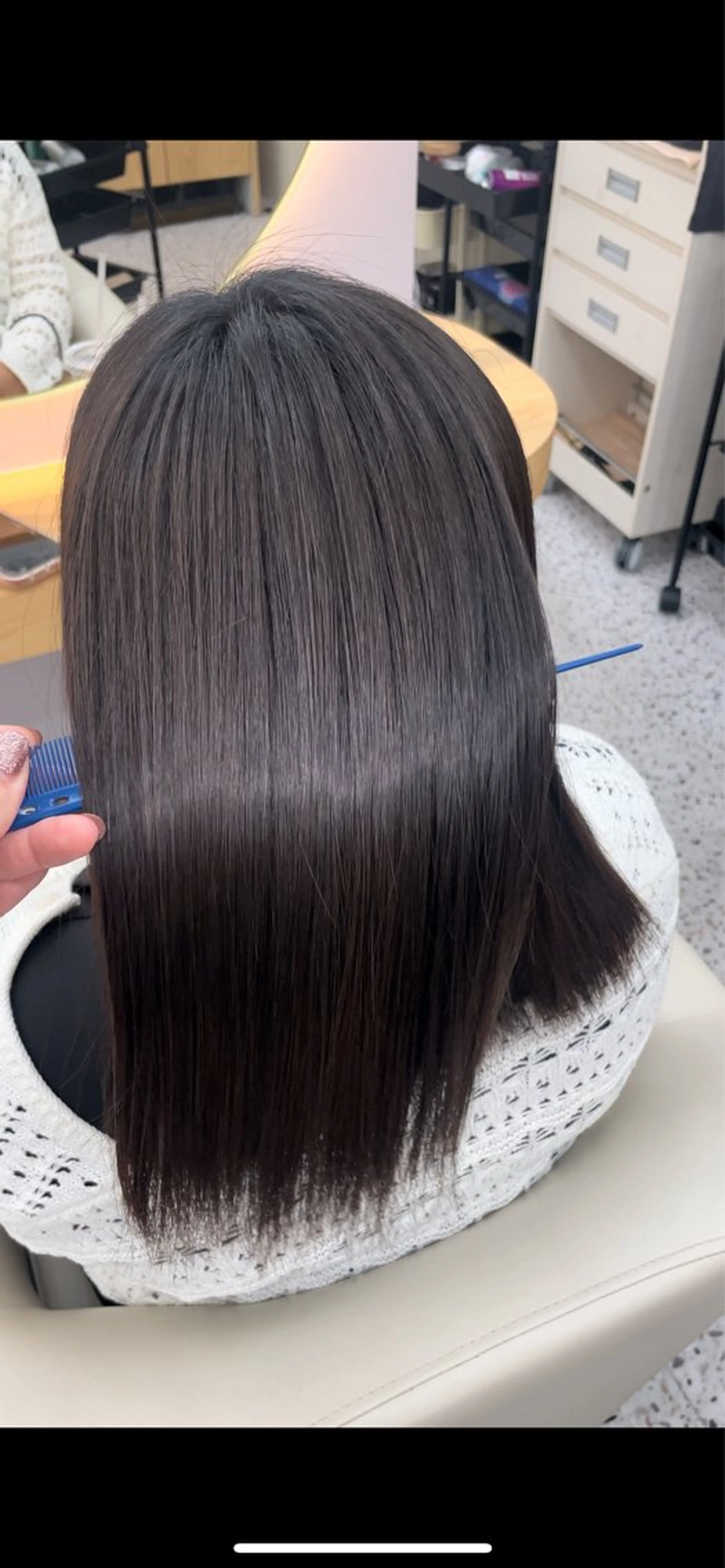 セミロング 縮毛矯正 トリートメント 髪質改善/艶カラー✨ 𝔂𝓾𝓴𝓲のヘアスタイル