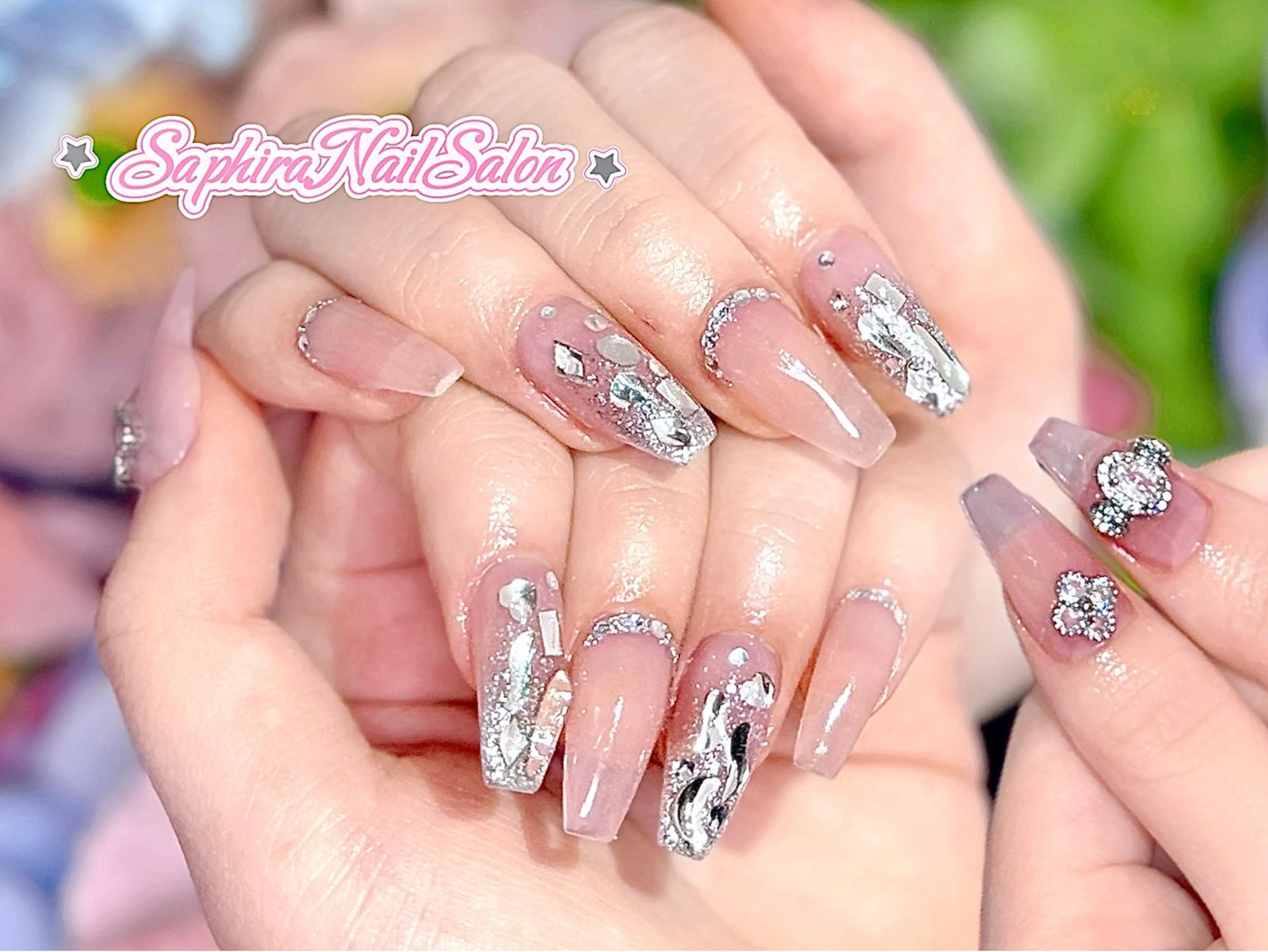 カラー ハンドネイル Saphiraネイル サロン錦糸町のネイルデザイン