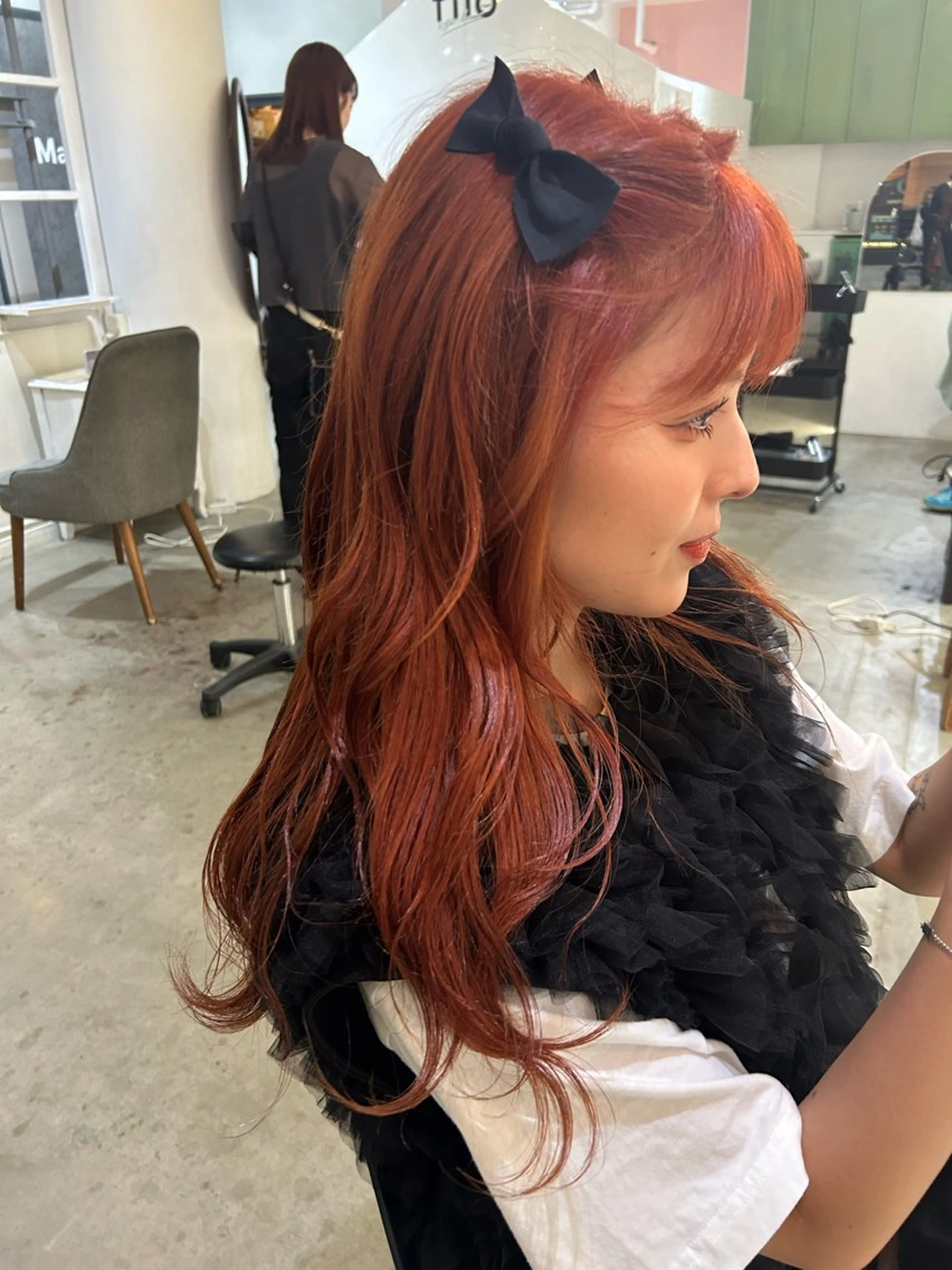 ロング ヘアカラー なつめ🐶ショート ベージュカラーのヘアスタイル