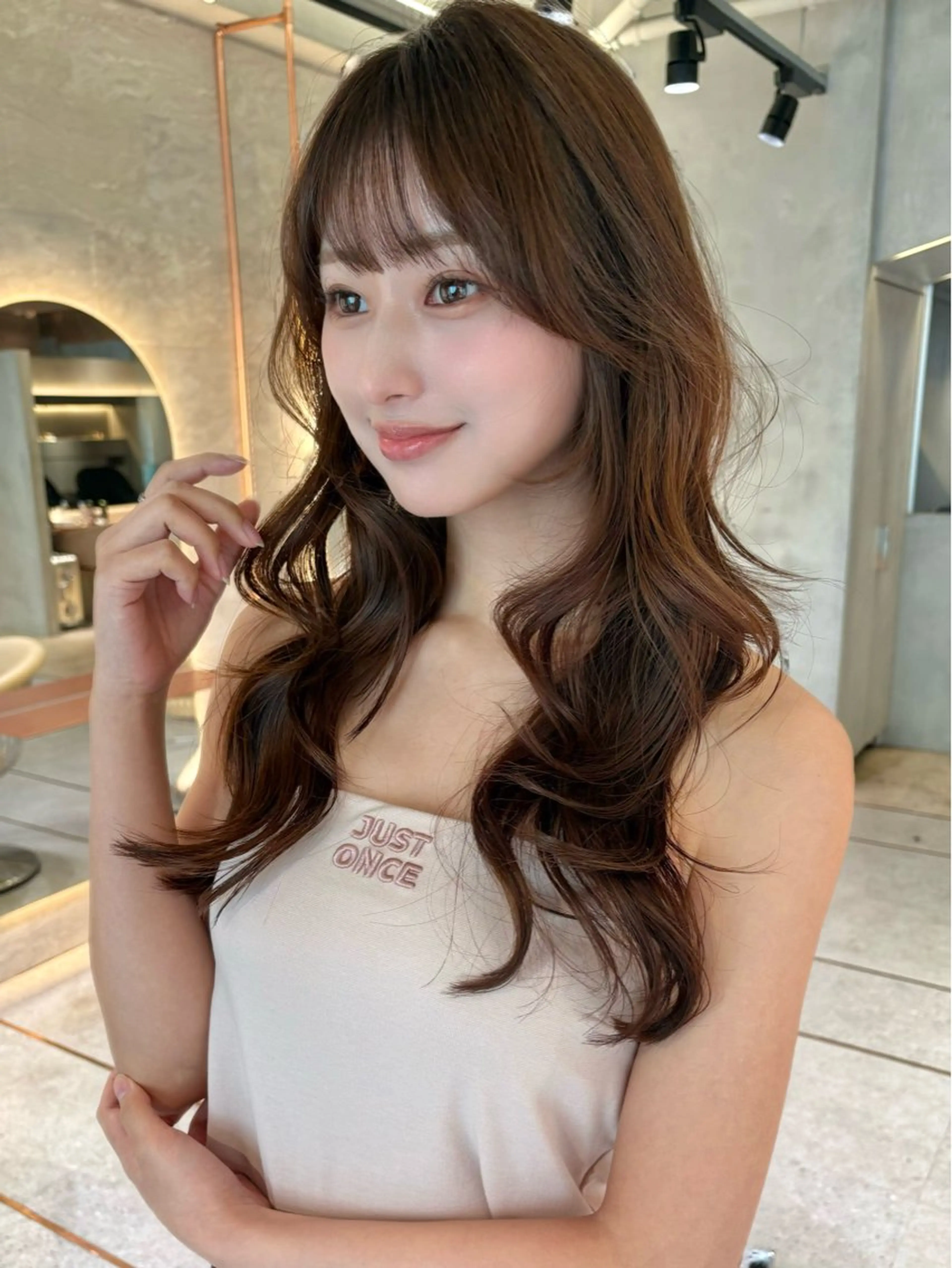 ロング カラー トリートメント 髪質改善　ANFINI 仙台所属・🇰🇷韓国レイヤー 伊藤拓海のヘアスタイル
