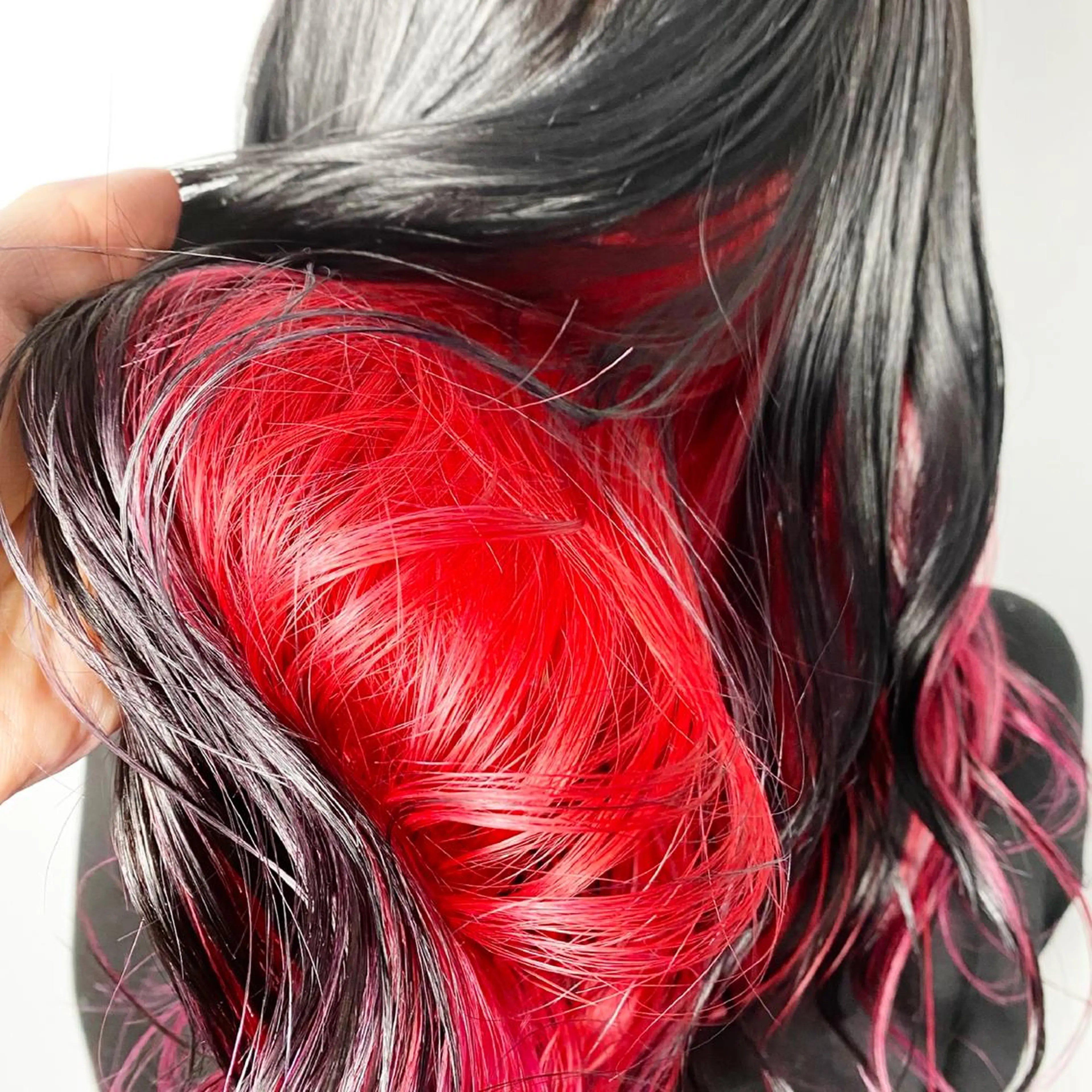 ロング カラー インナーカラー レッドカラー ヘアカラー トリートメント 大橋 拓巳のヘアスタイル