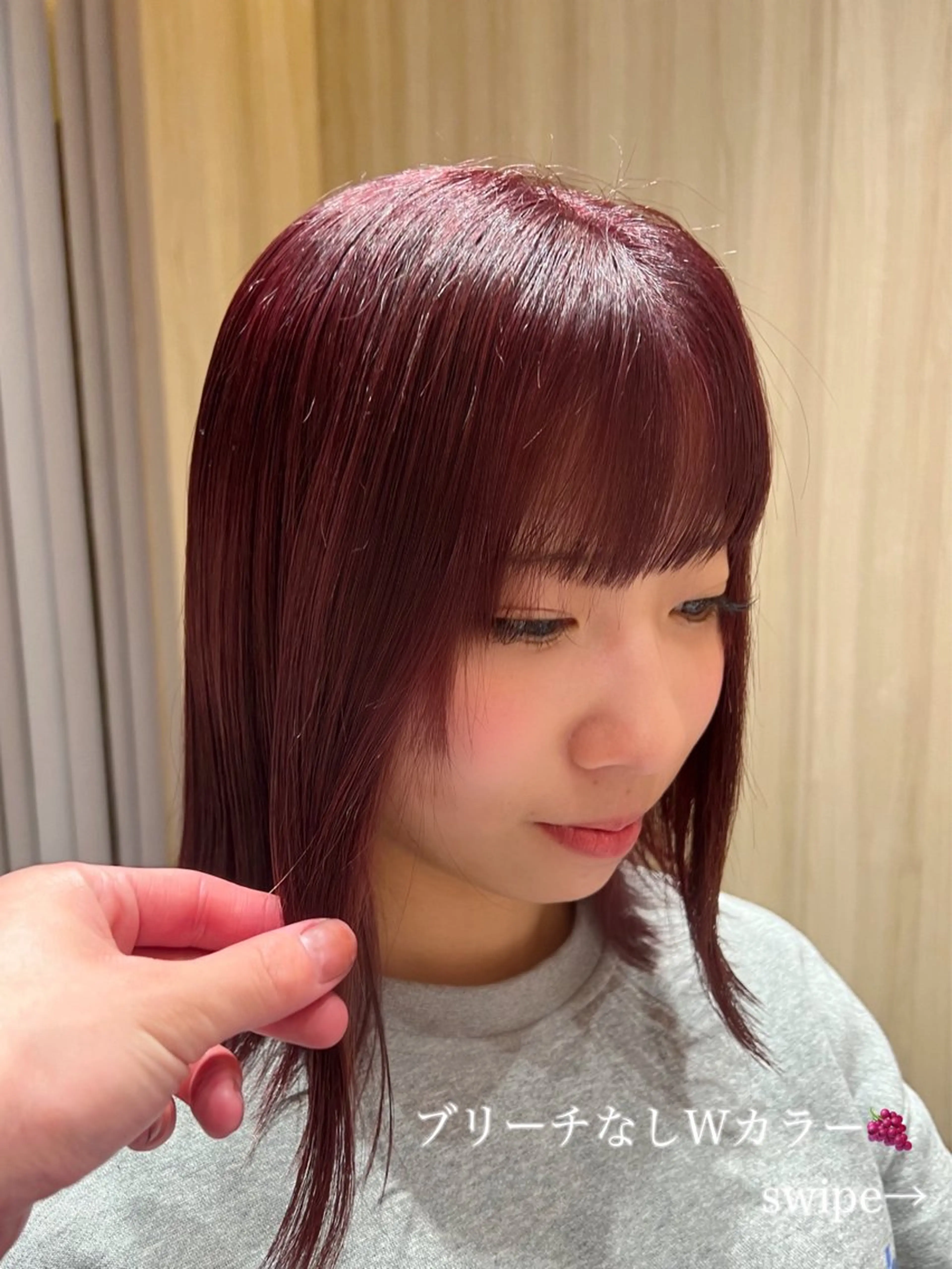 ショート 🫧暖色愛され透明感 🍒カラー千優のヘアスタイル