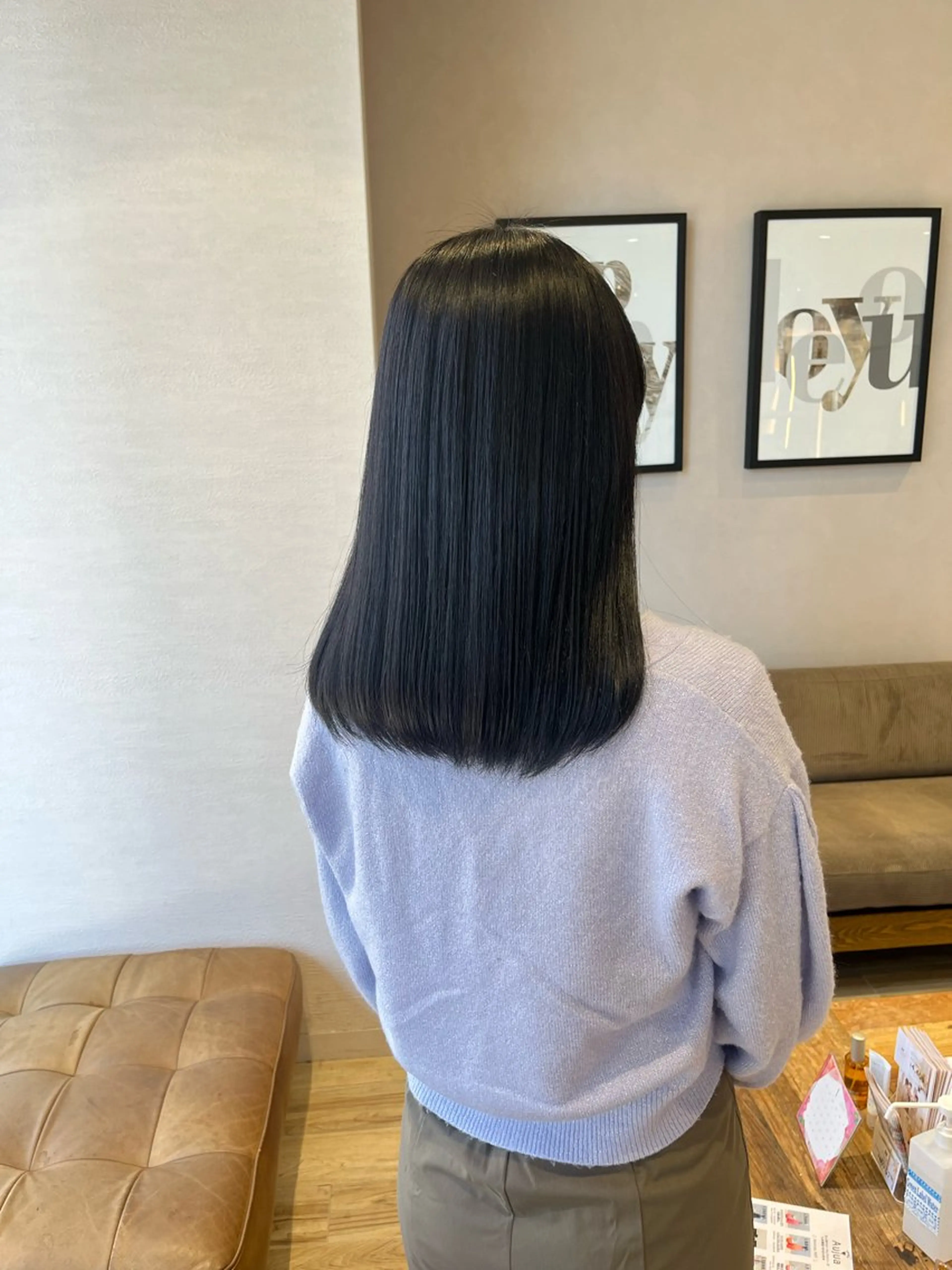 カラー ニュアンスパーマ 曲がる縮毛矯正 爲石のヘアスタイル