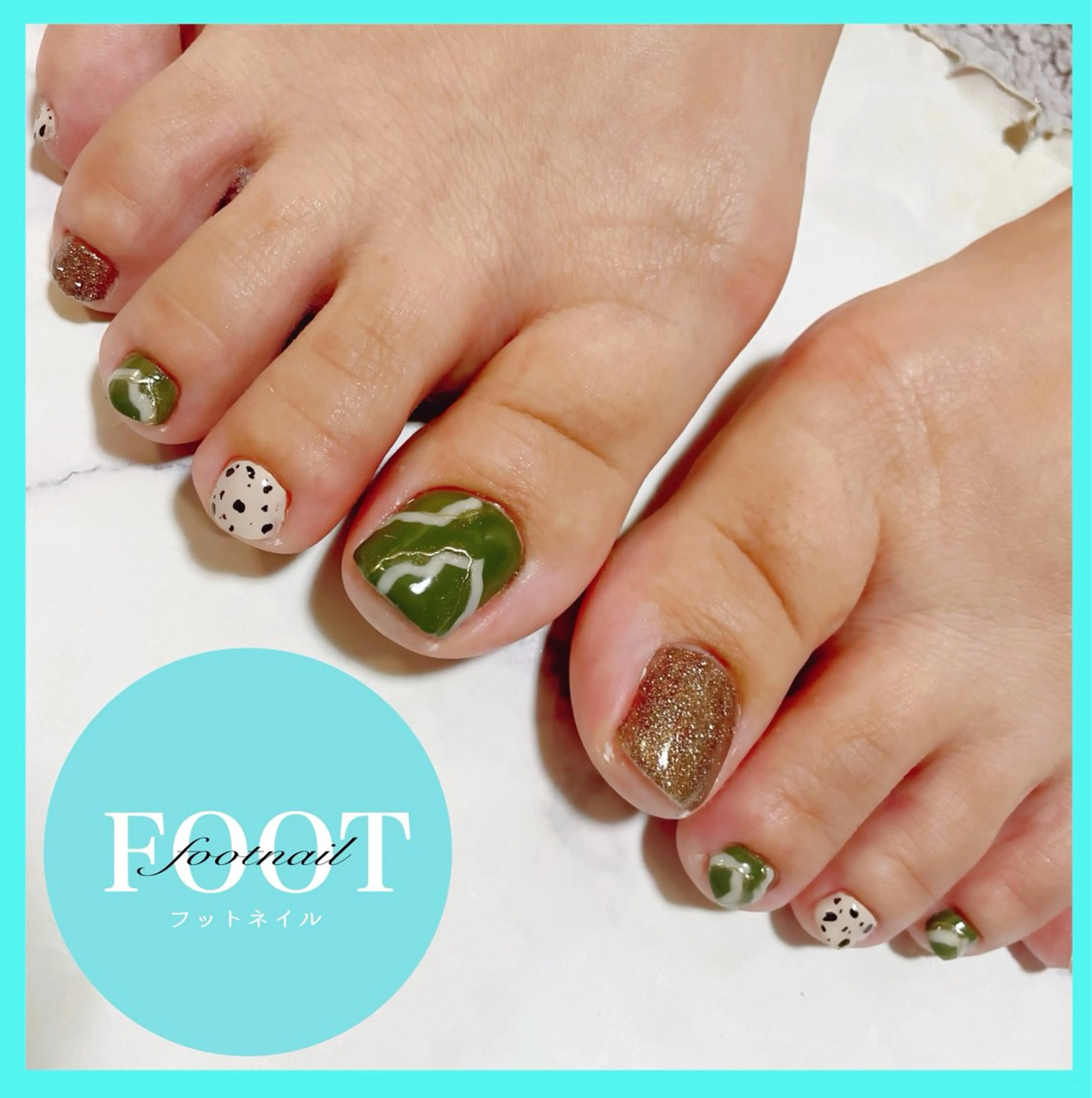 フット持ち込みデザイン🦶🏽💅(オフ込)の写真
