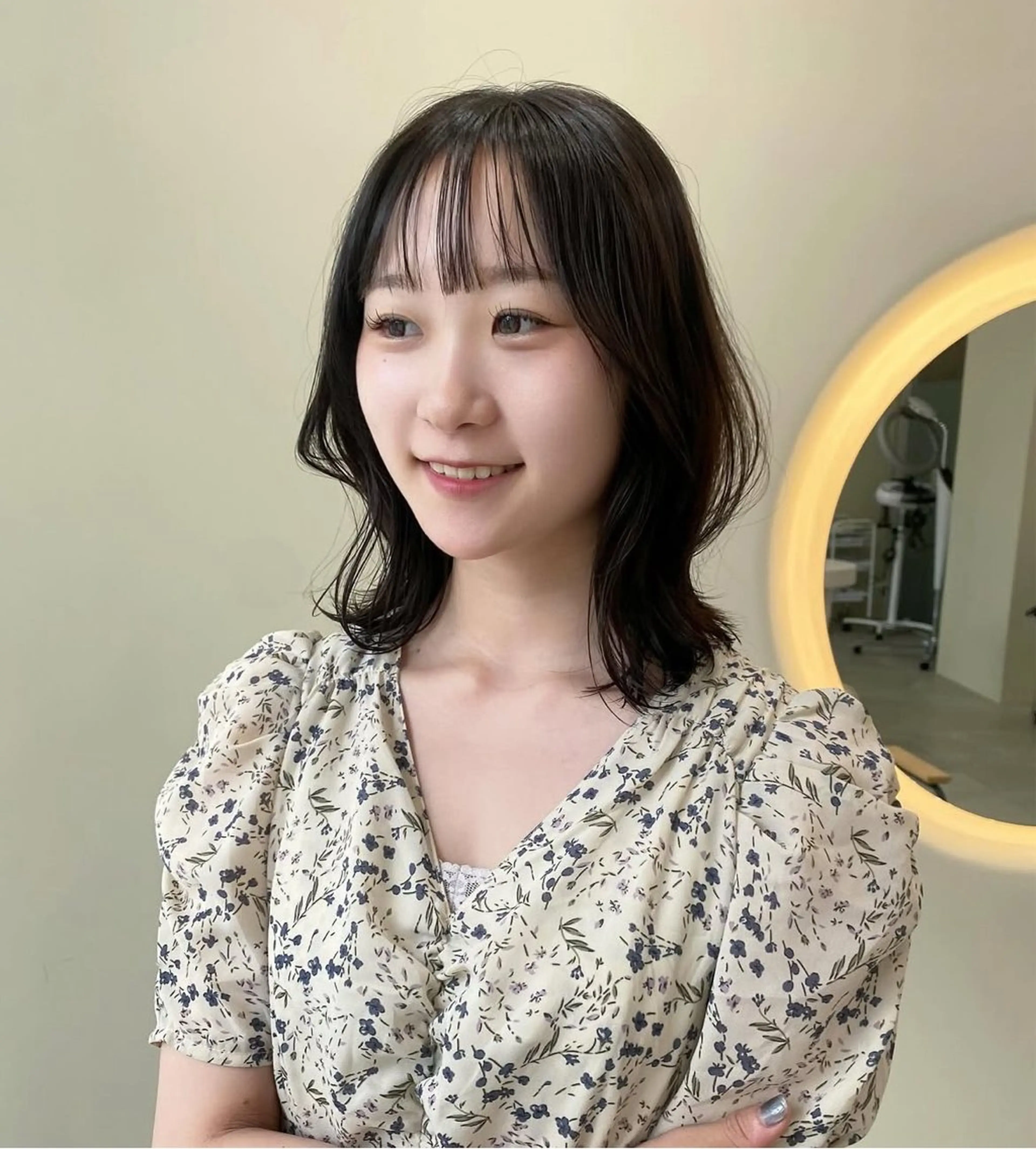 ミディアム カラー カット ヘアカラー トリートメント tomu/天神大名/ 透明感カラー🐧のヘアスタイル