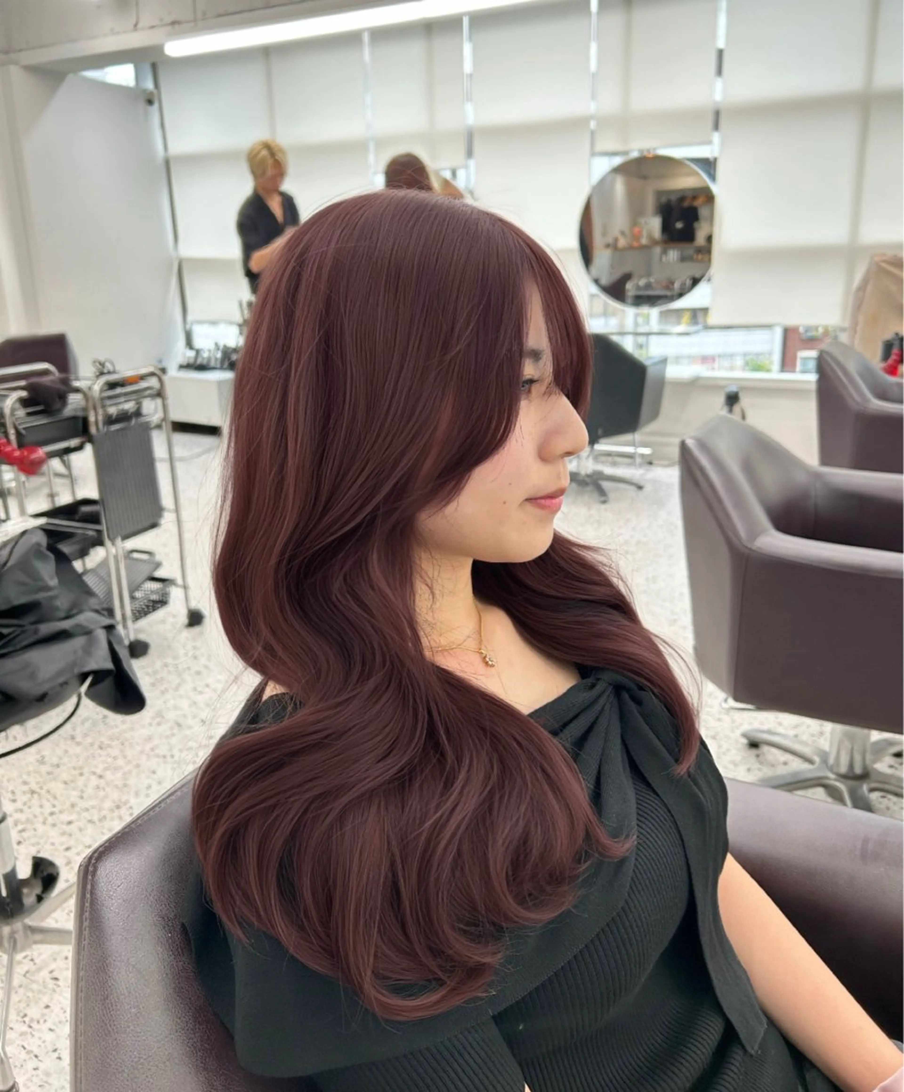 ロング カラー ヘアアレンジ ラベンダーカラー ピンクカラー ピンクラベンダー ヘアカラー トリートメント ヘアセット 🫧透明感／艶カラー 🫧Ryuseiのヘアスタイル