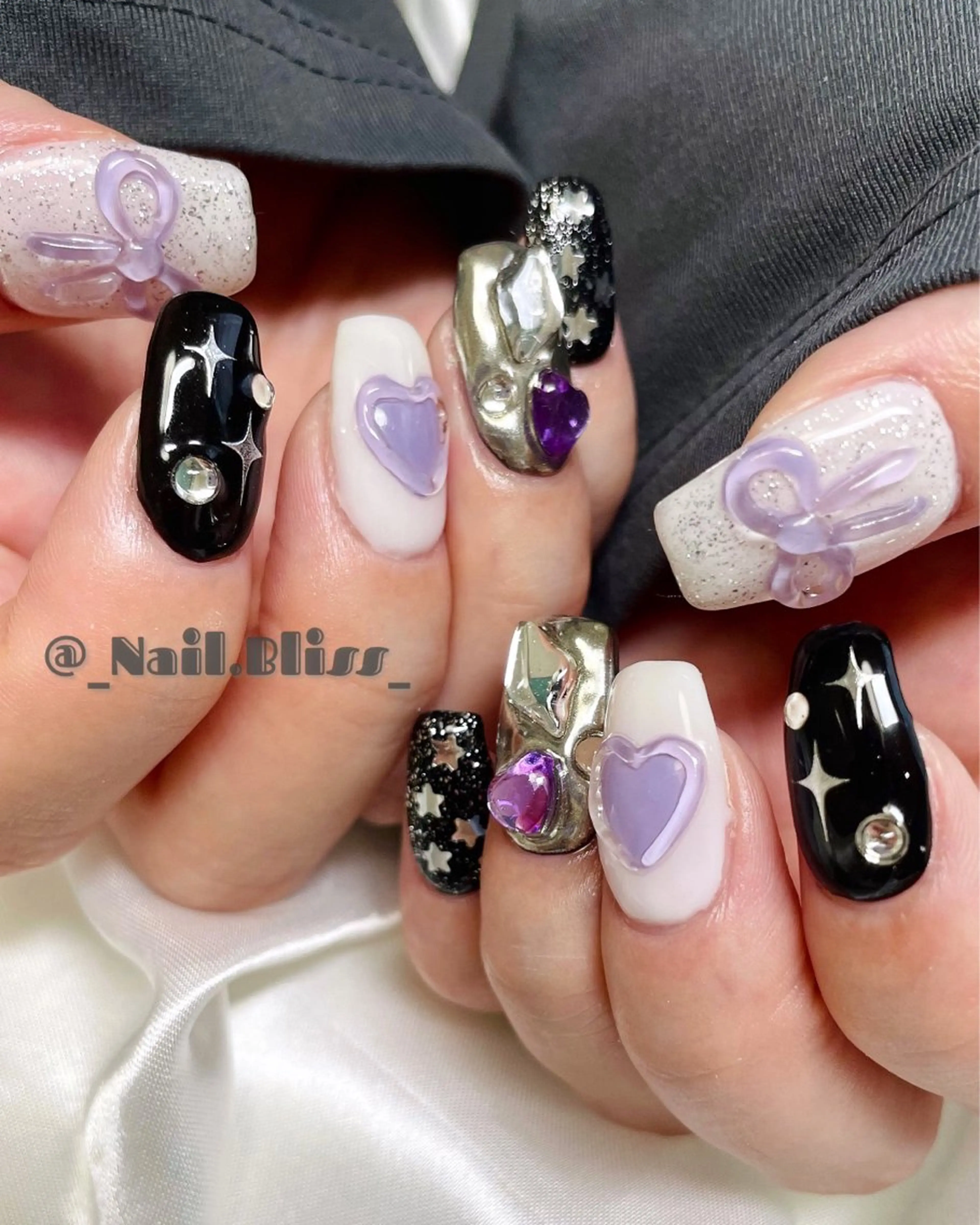ネイル 持ち込み ぷっくりネイル ハンドネイル NAIL BLISSのネイルデザイン