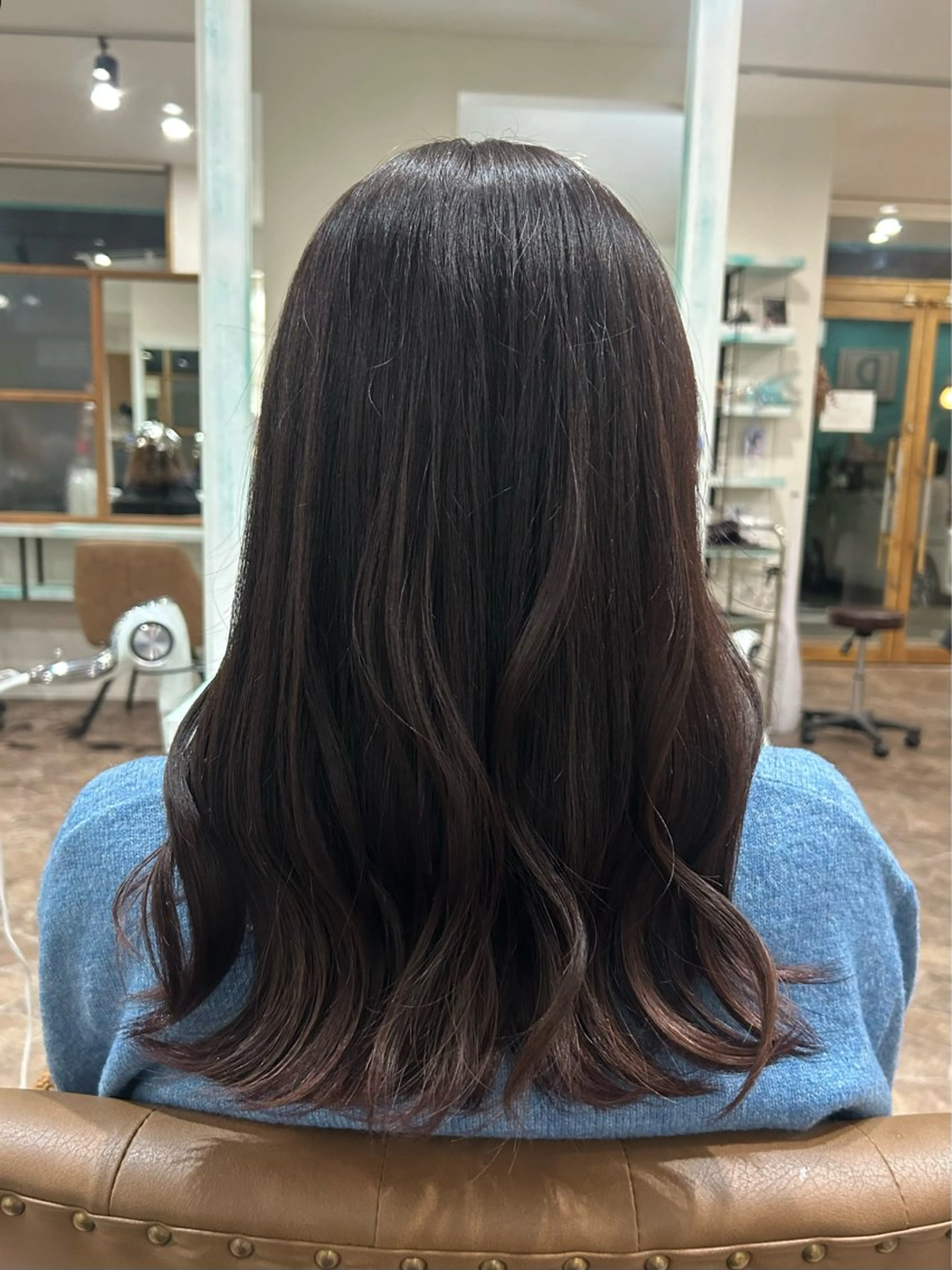 セミロング カラー ラベンダーカラー きらく あやののヘアスタイル