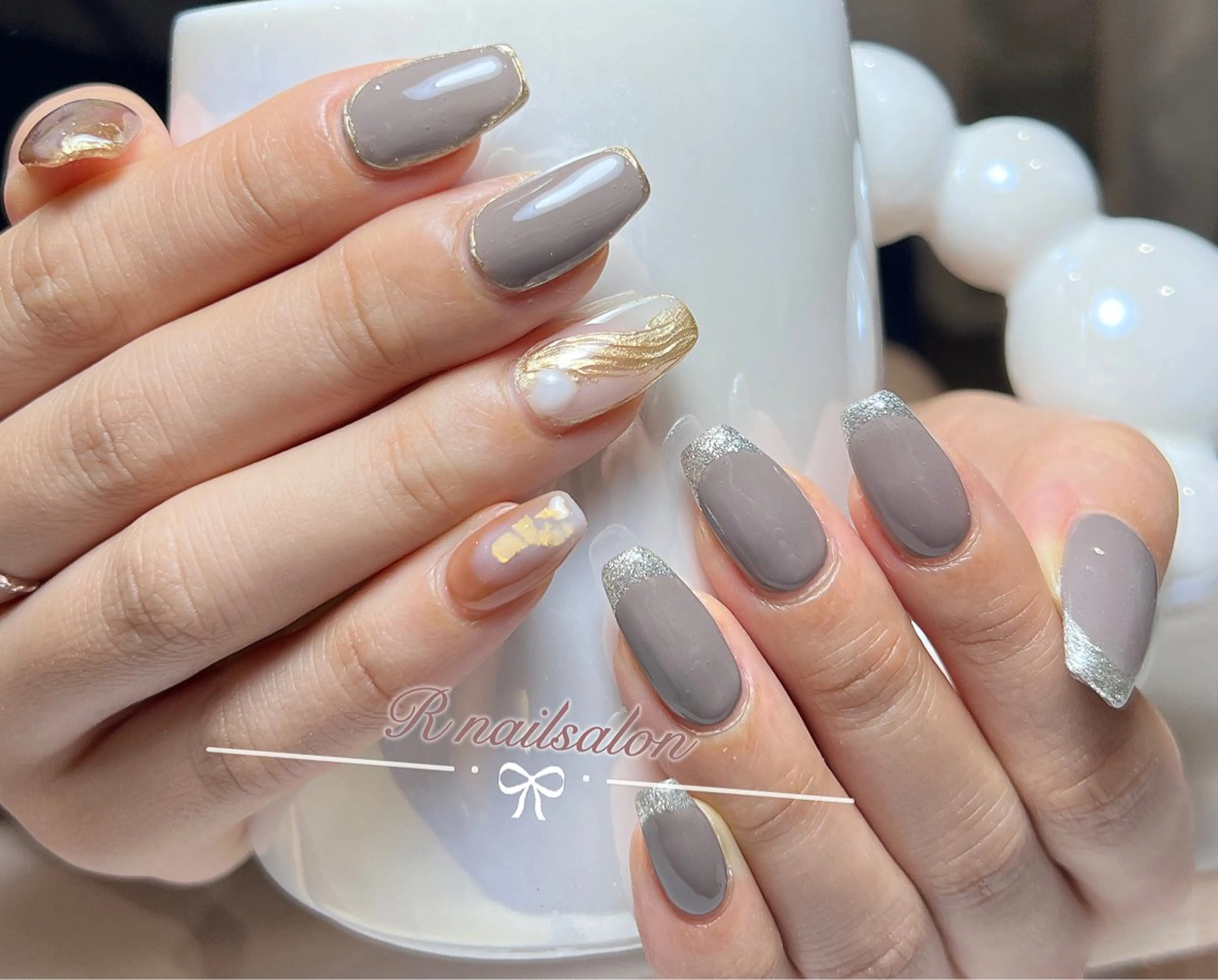 セミロング ハンドネイル R NAILSALONのネイルデザイン