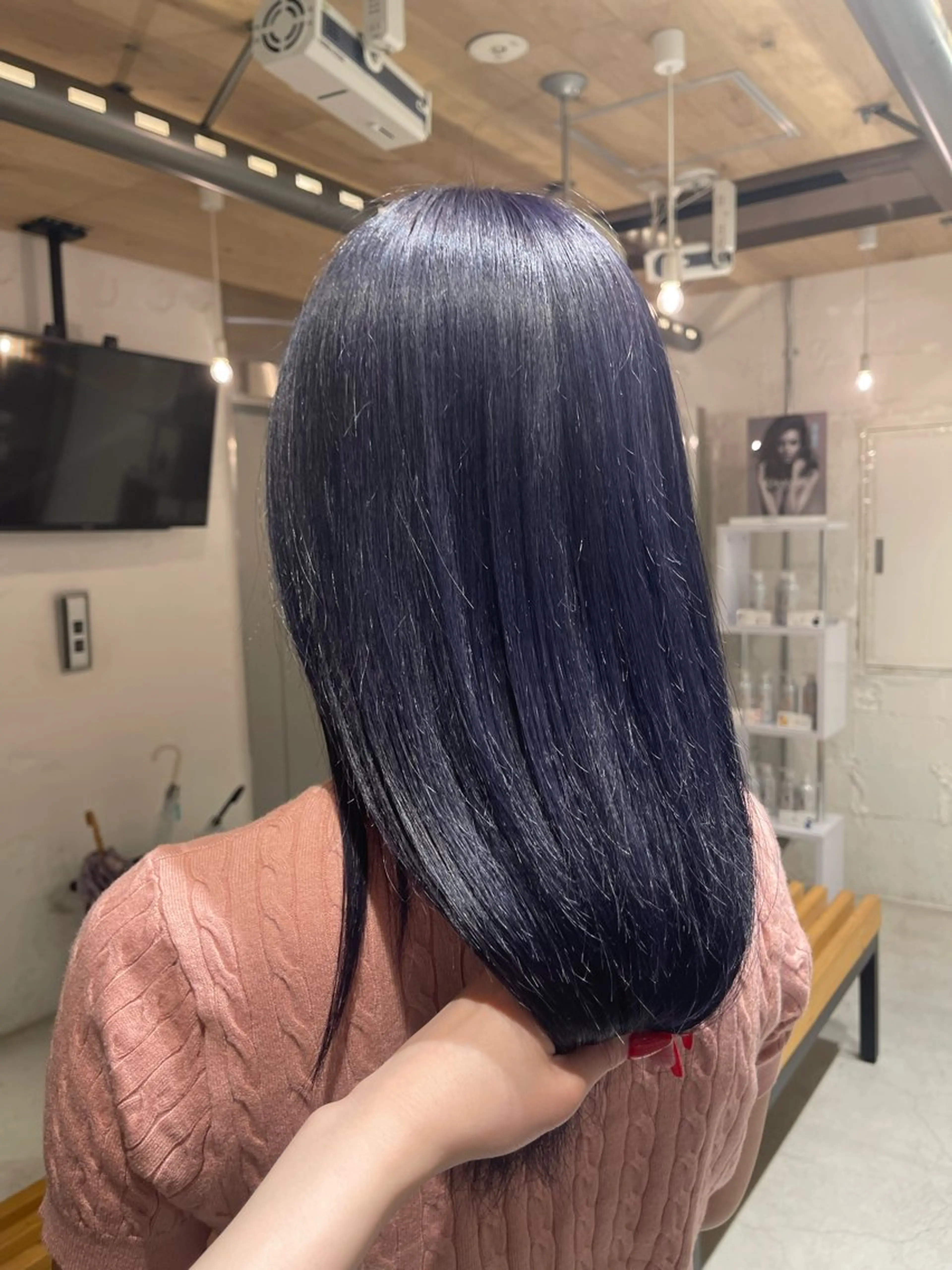 ロング カラー ヘアカラー トリートメント lunty miichiのヘアスタイル