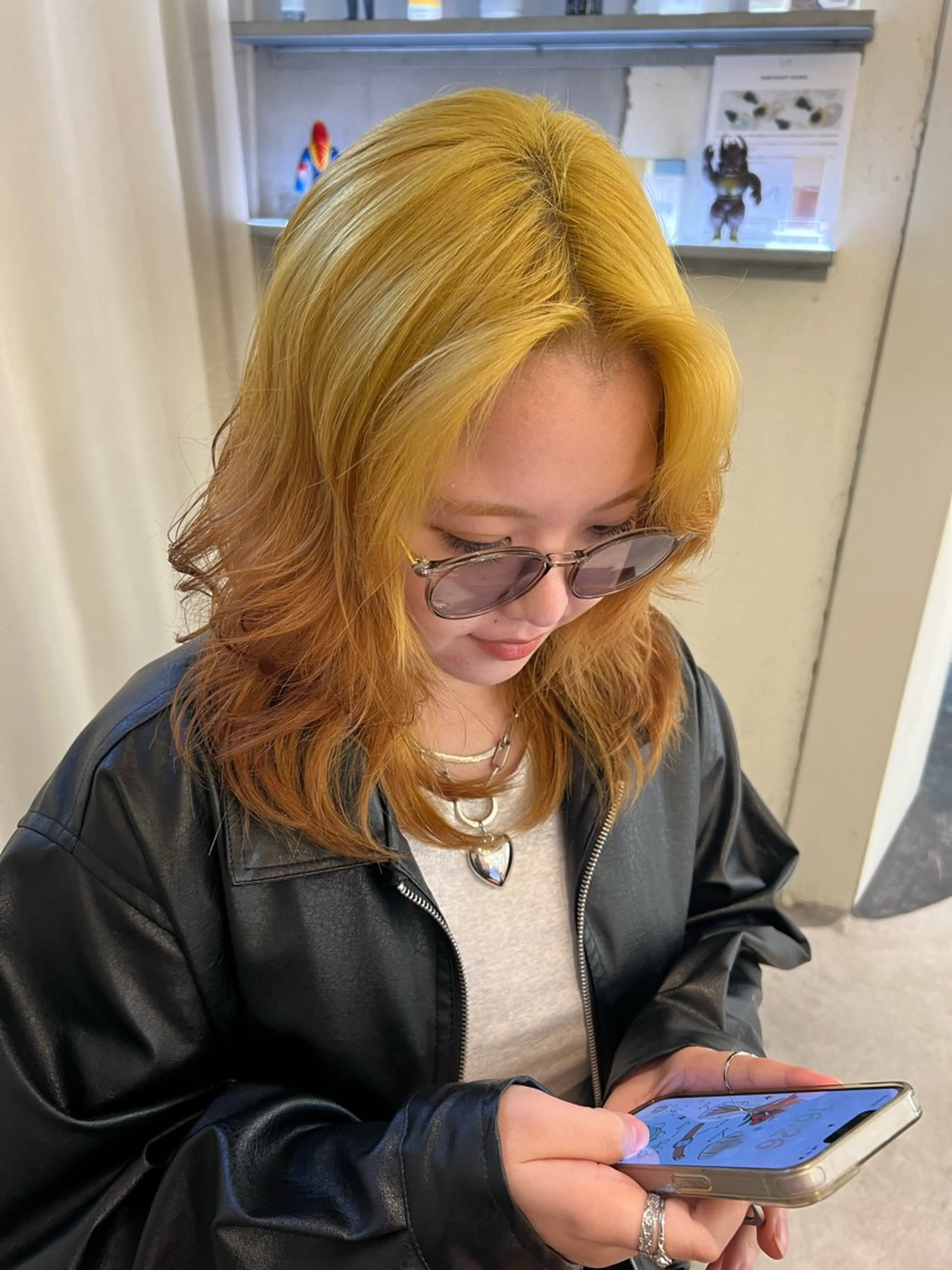ロング カラー カット ヘアカラー haco＋所属・圧倒的デザイン力 店長🎨RENAのヘアスタイル