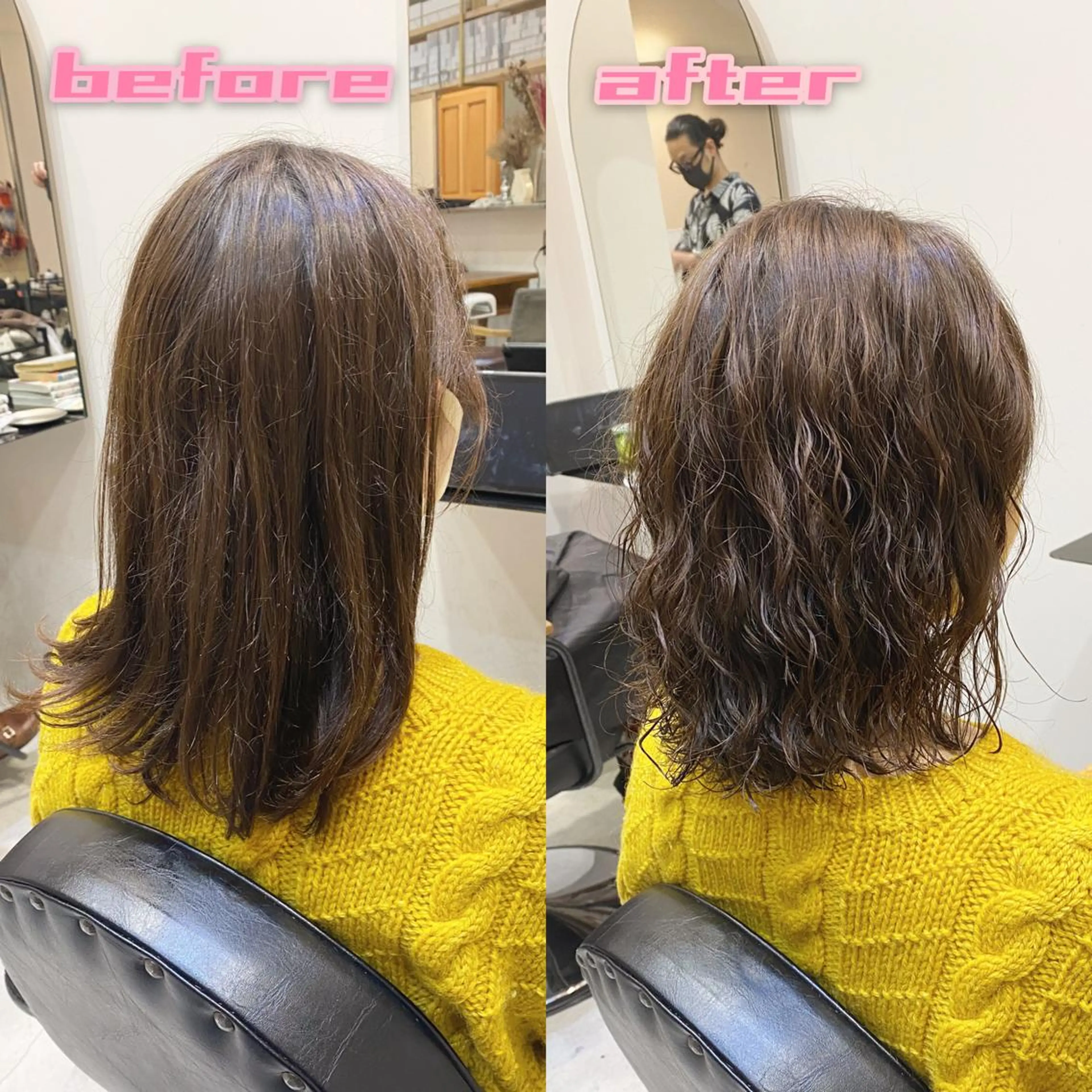ミディアム ミディアムパーマ カット パーマ トリートメント "ブリーチ縮毛矯正” /デサキショウヘイのヘアスタイル