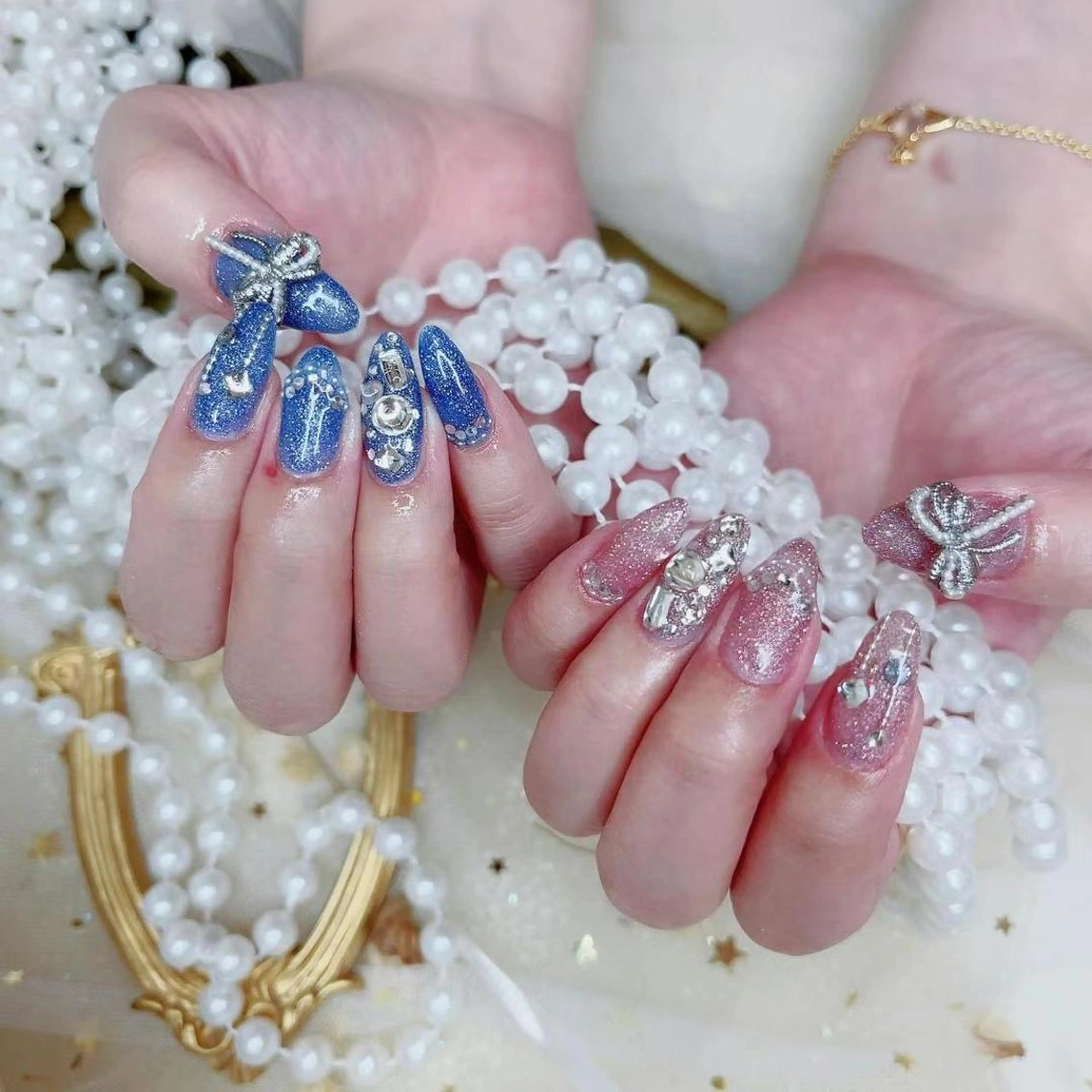 ネイル リボン Babarla Nailのネイルデザイン