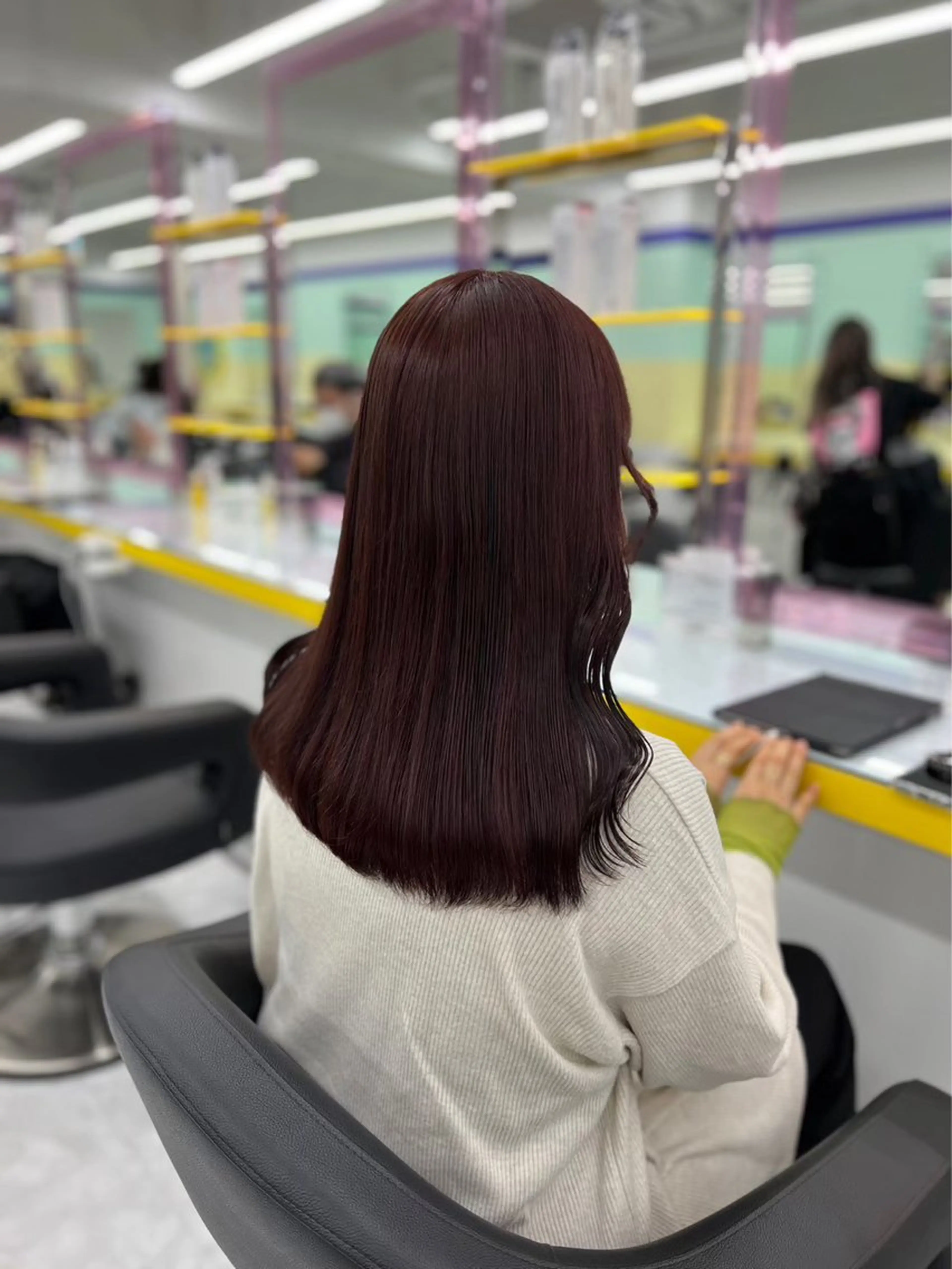 セミロング ピンクブラウン 💖トレンド夏 カラー💖FUTAのヘアスタイル