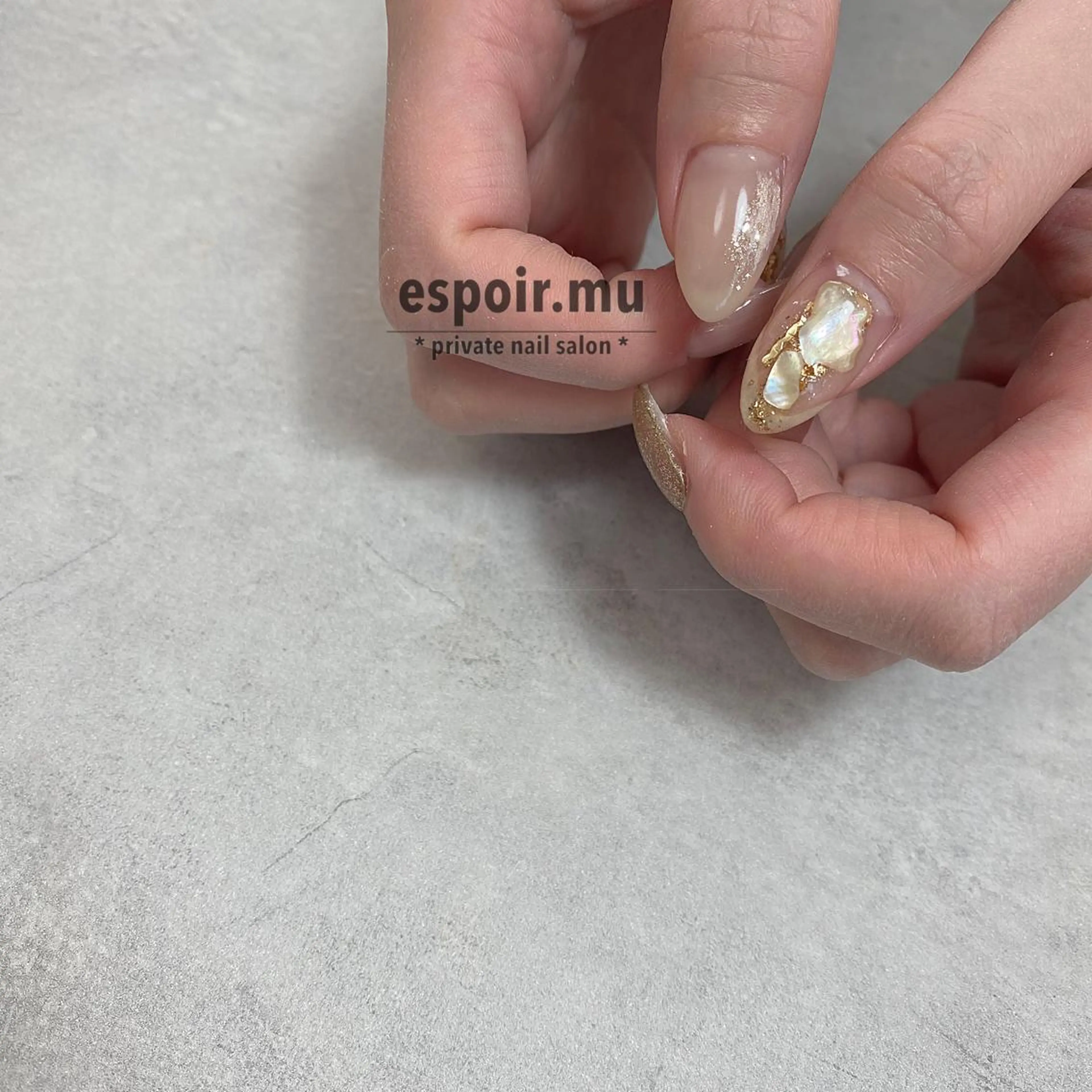 セミロング ネイル espoir. muのネイルデザイン