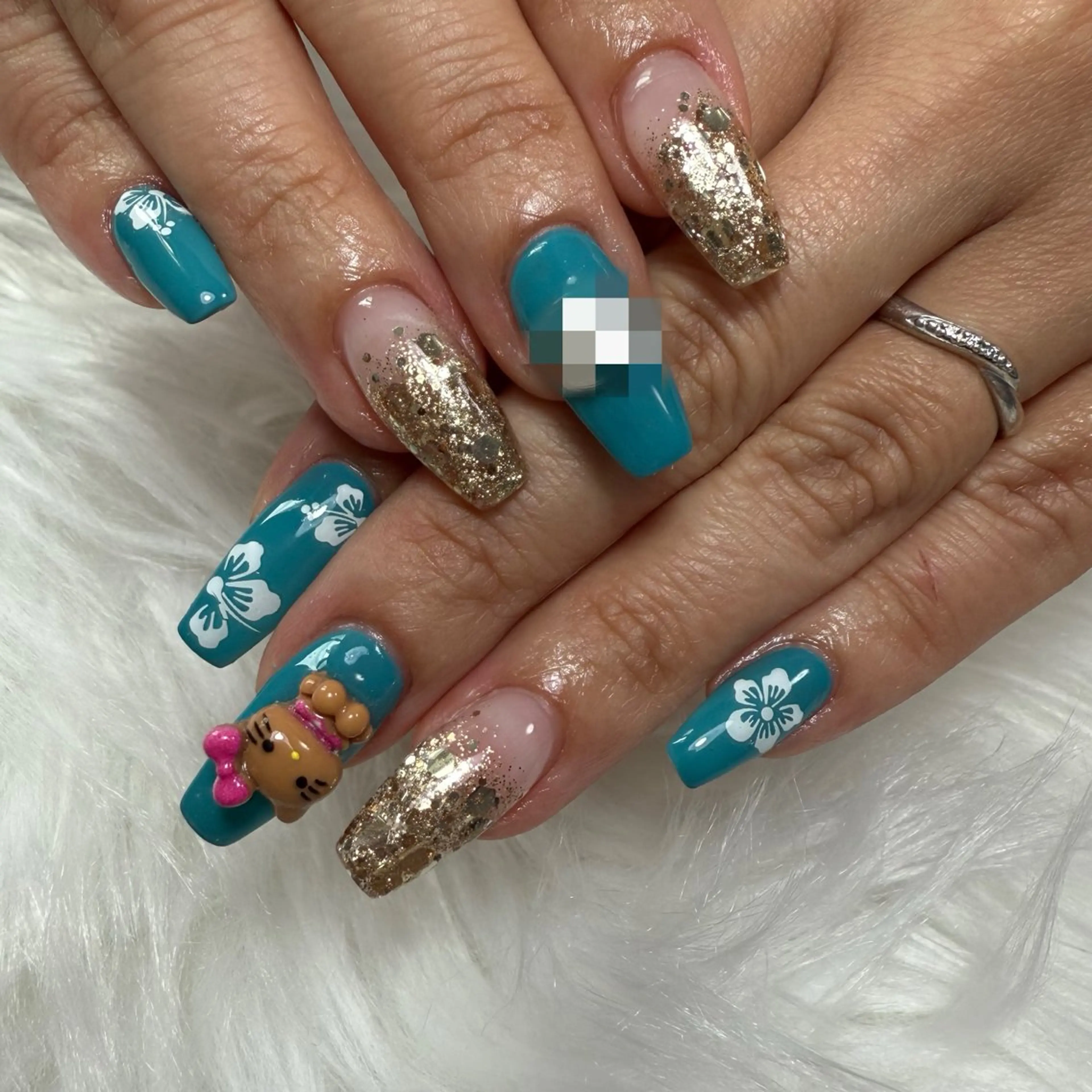 ネイル 持ち込み 夏ネイル ハンドネイル L'ino nailのネイルデザイン