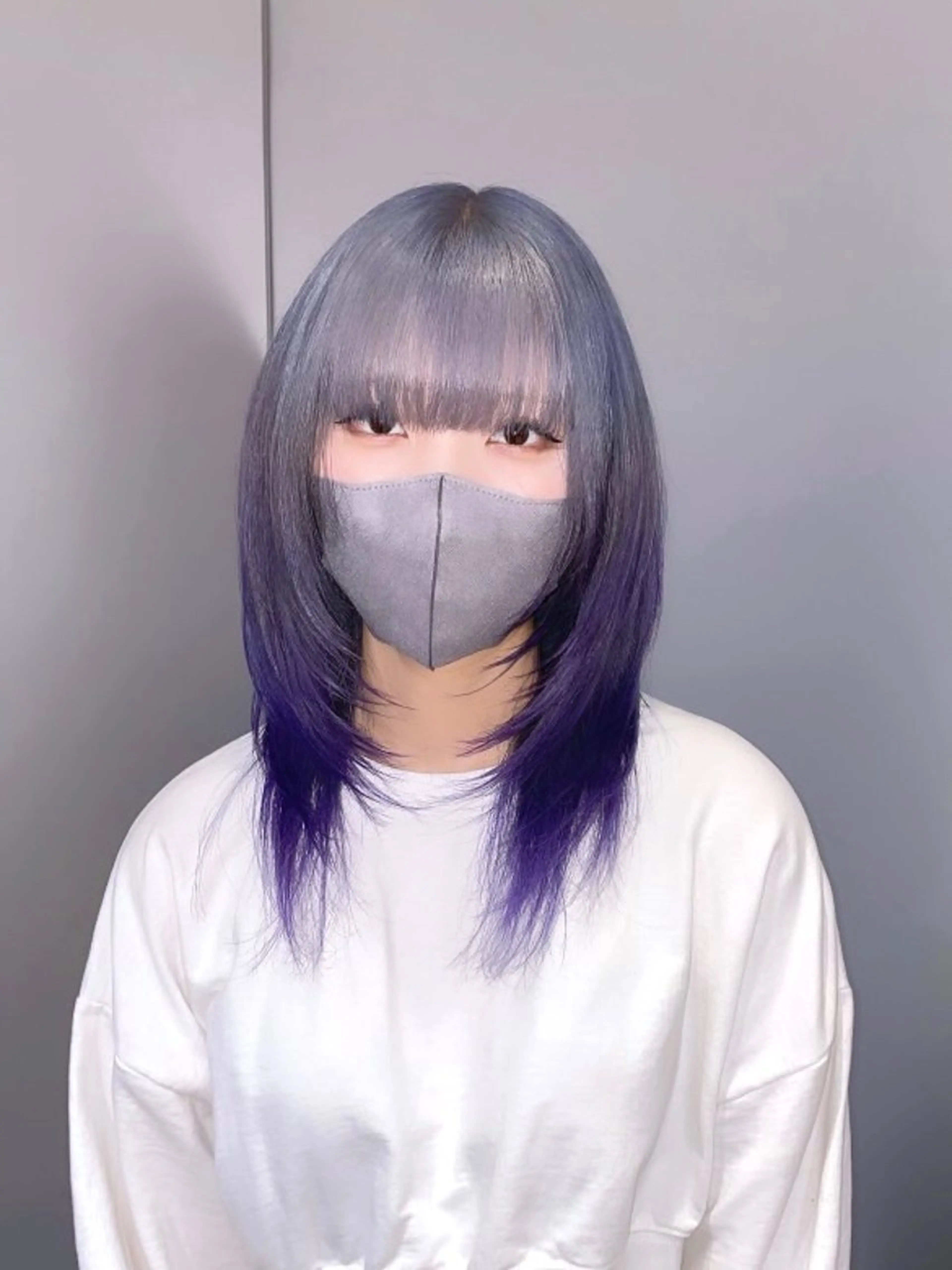 ミディアム カラー ヘアカラー トリートメント 髪質改善×韓国 レイヤー ひかるのヘアスタイル