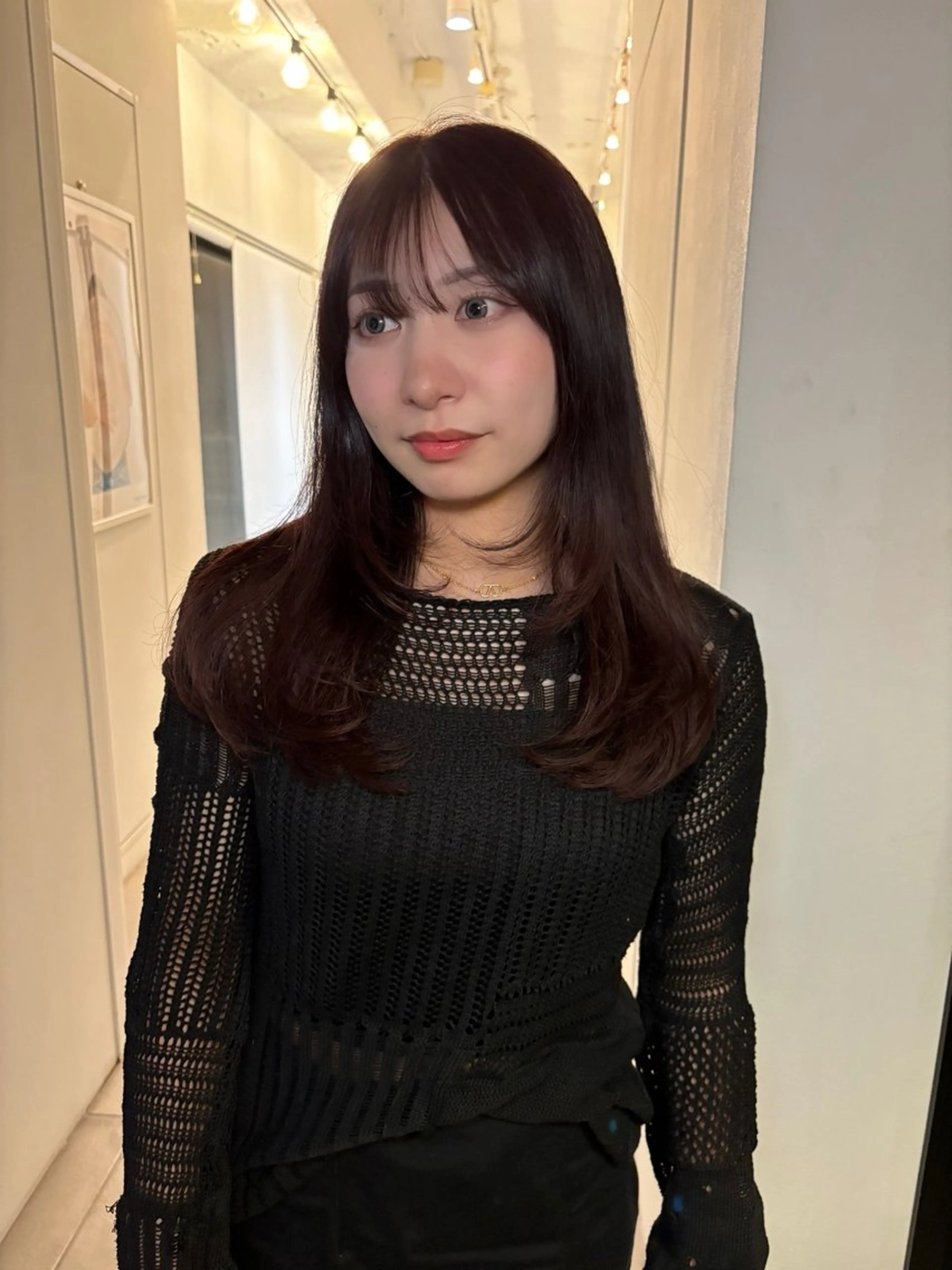 セミロング カット ヘアカラー riria🎀カット /透明感カラーのヘアスタイル
