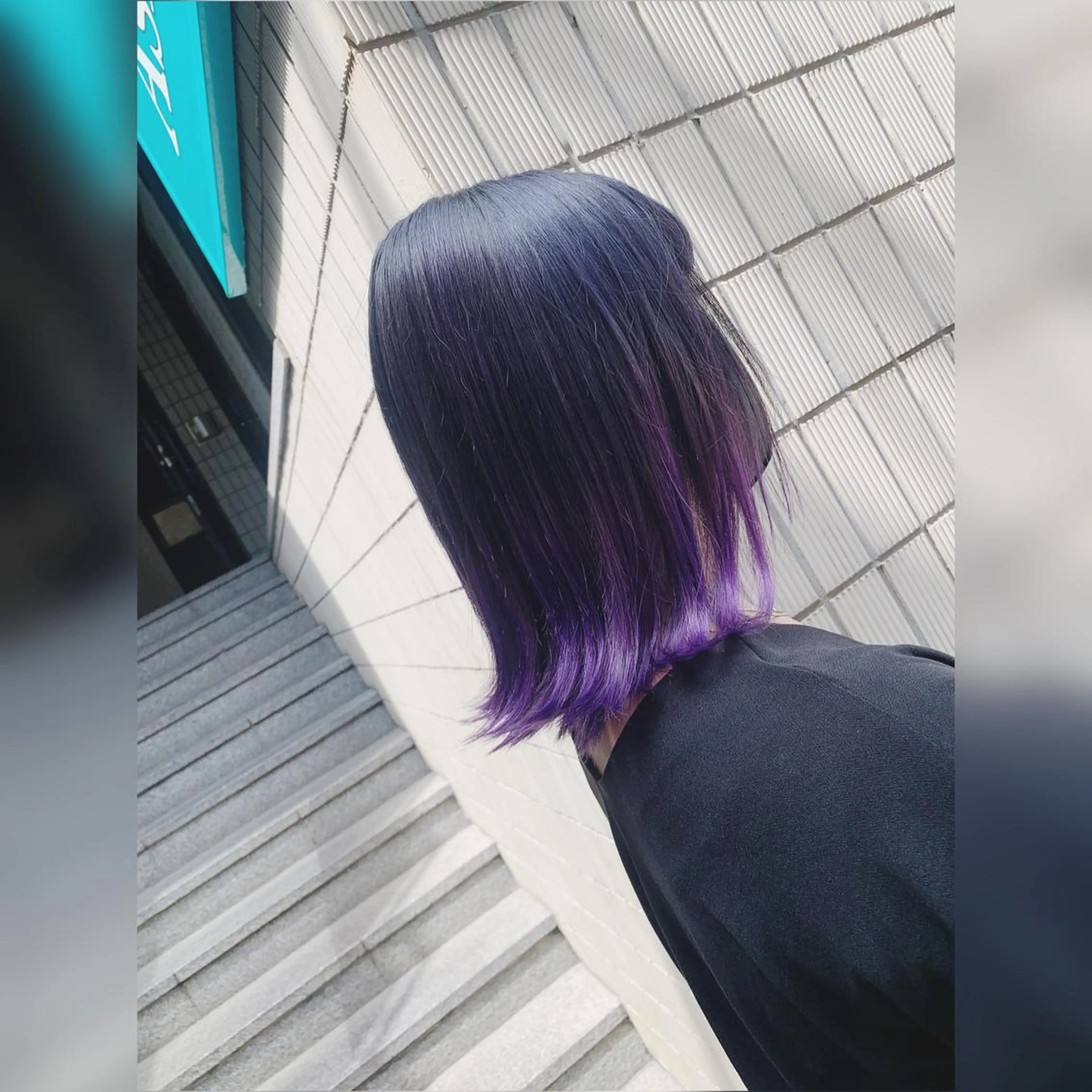 ショート カラー グラデーションカラー バイオレットカラー IwAsh中山所属・✂︎中山ブリーチ・ パーマ✂︎露木智也のヘアスタイル